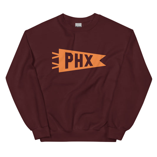 Airport Code Sweatshirt - Orange Graphic • PHX Phoenix • YHM Designs - Image 02