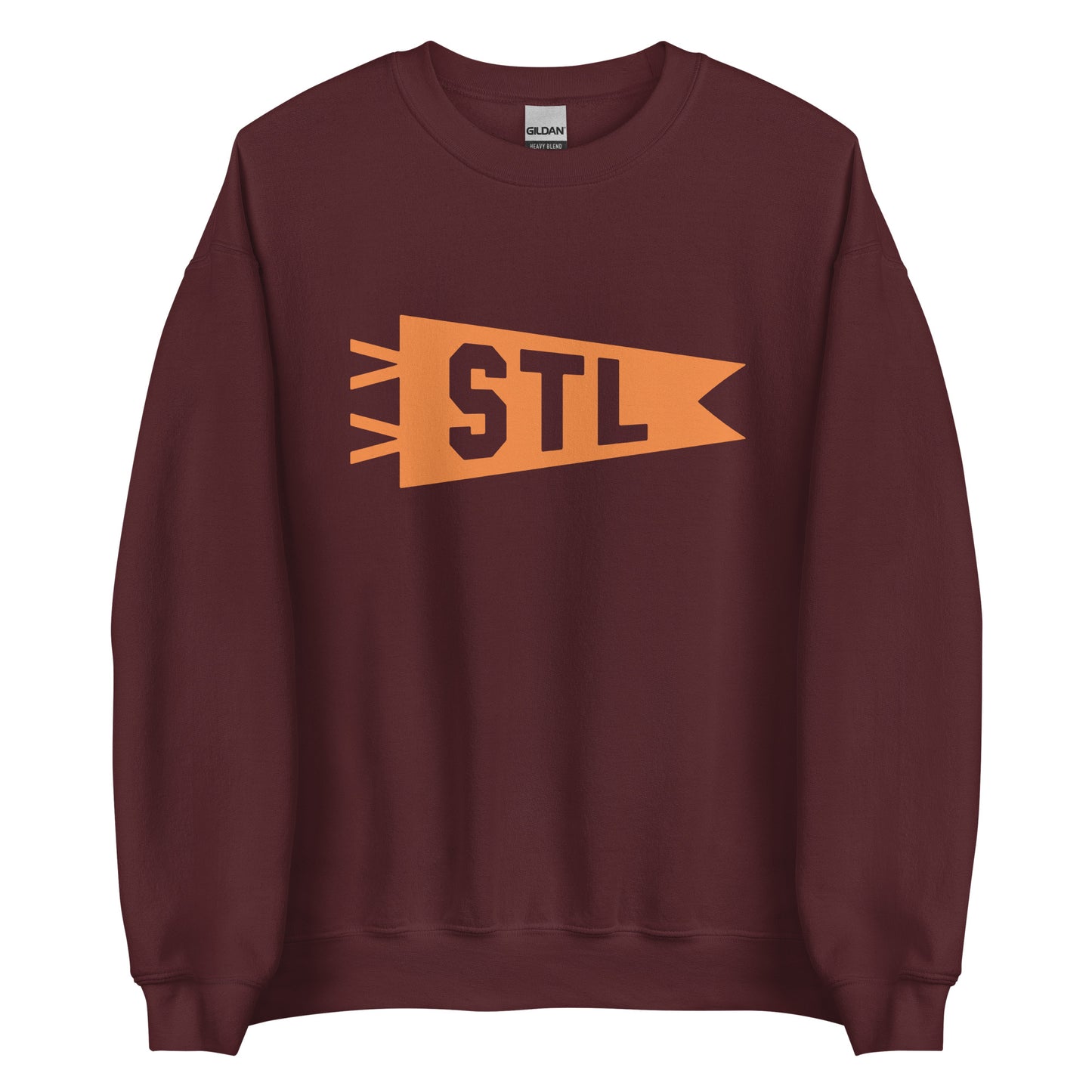 Airport Code Sweatshirt - Orange Graphic • STL St. Louis • YHM Designs - Image 05