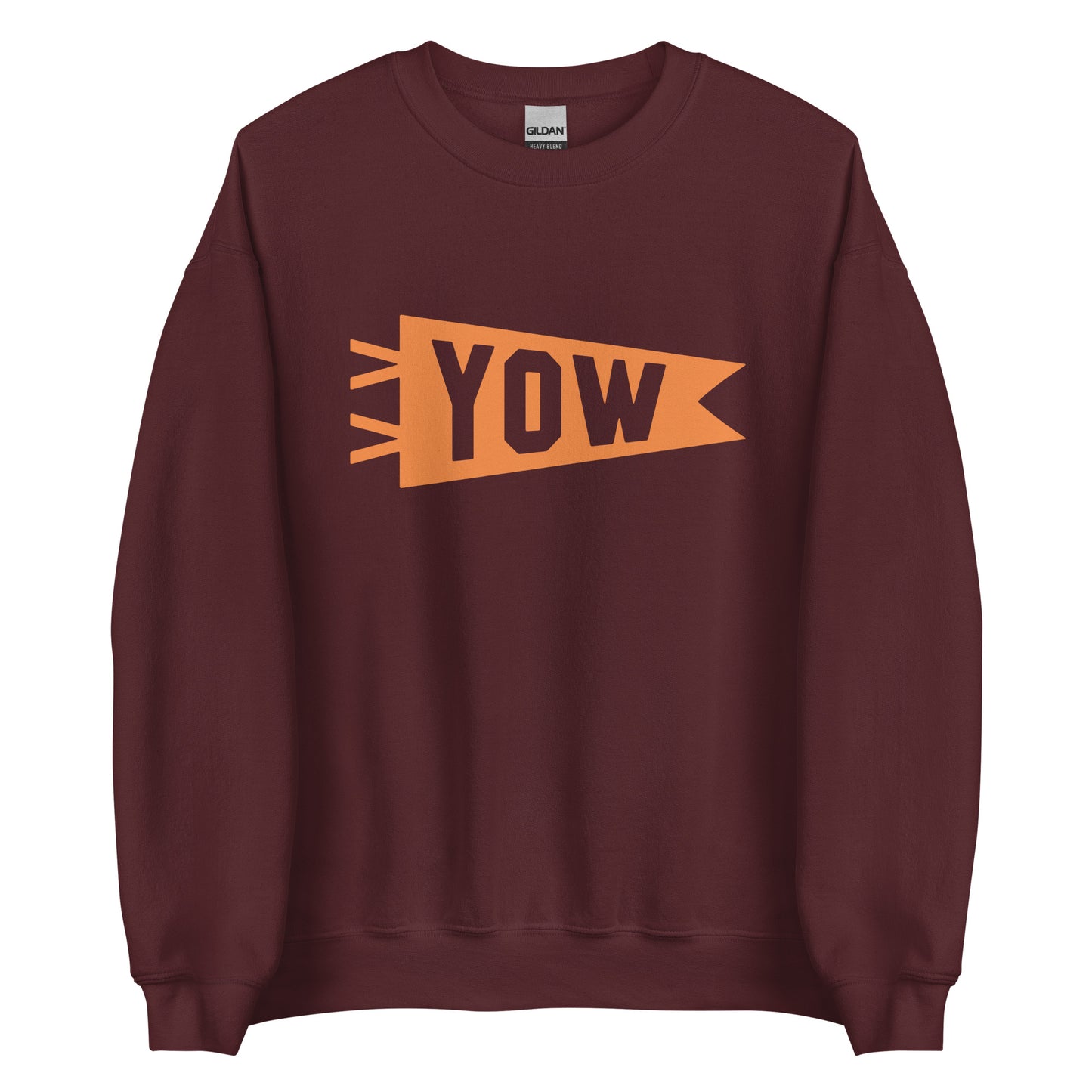 Airport Code Sweatshirt - Orange Graphic • YOW Ottawa • YHM Designs - Image 05