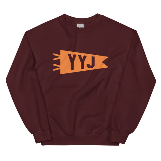 Airport Code Sweatshirt - Orange Graphic • YYJ Victoria • YHM Designs - Image 02