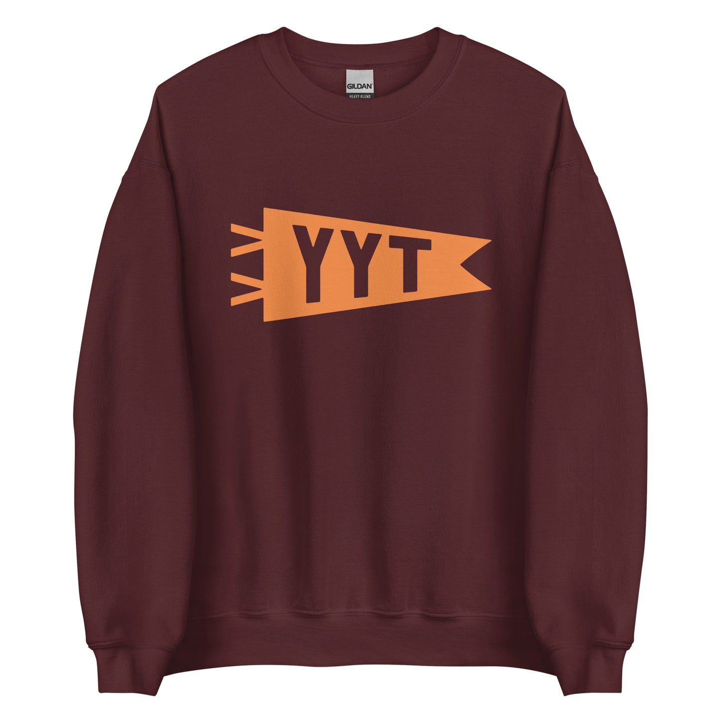 Airport Code Sweatshirt - Orange Graphic • YYT St. John's • YHM Designs - Image 05