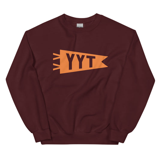 Airport Code Sweatshirt - Orange Graphic • YYT St. John's • YHM Designs - Image 02