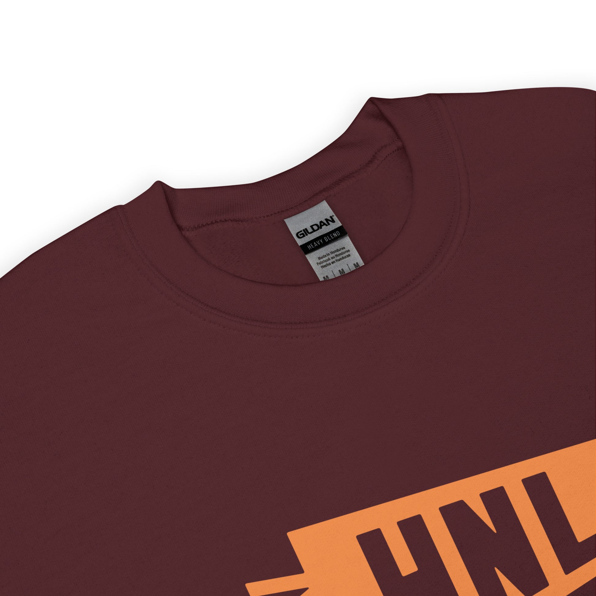 Airport Code Sweatshirt - Orange Graphic • HNL Honolulu • YHM Designs - Image 04