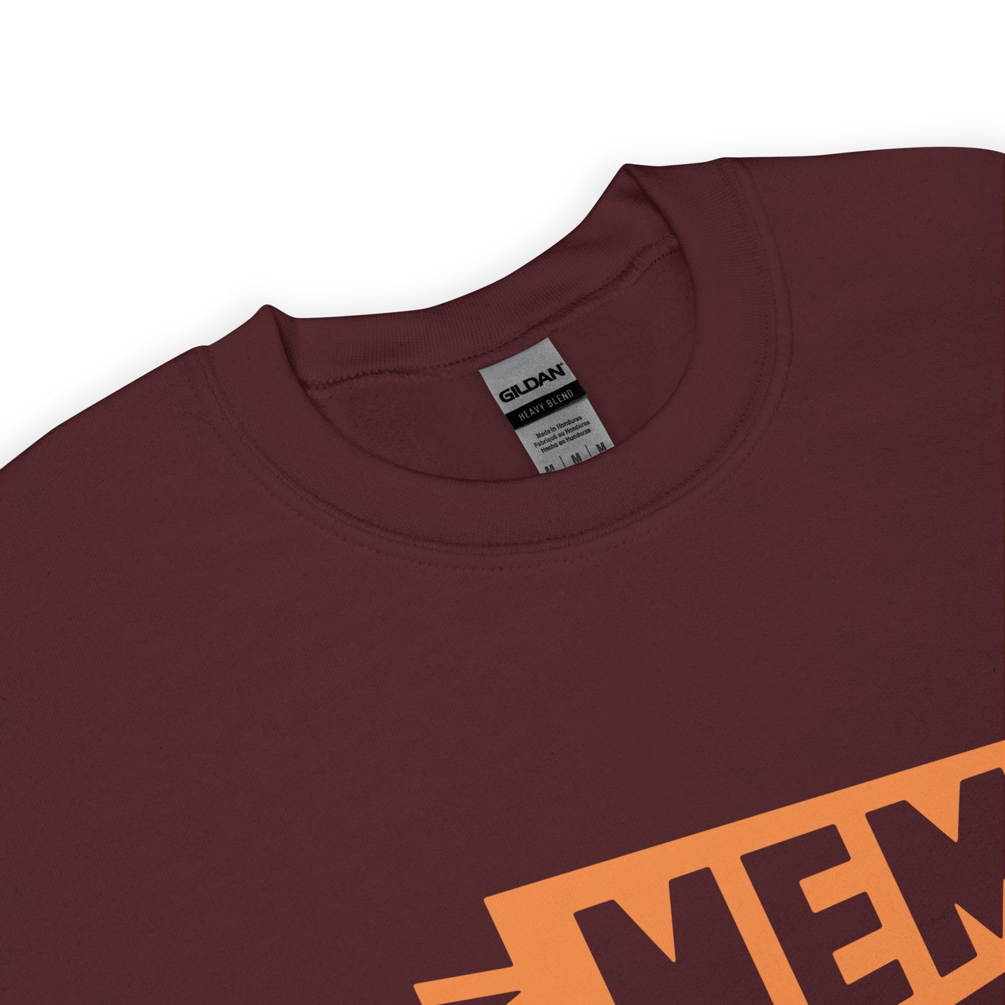 Airport Code Sweatshirt - Orange Graphic • MEM Memphis • YHM Designs - Image 04