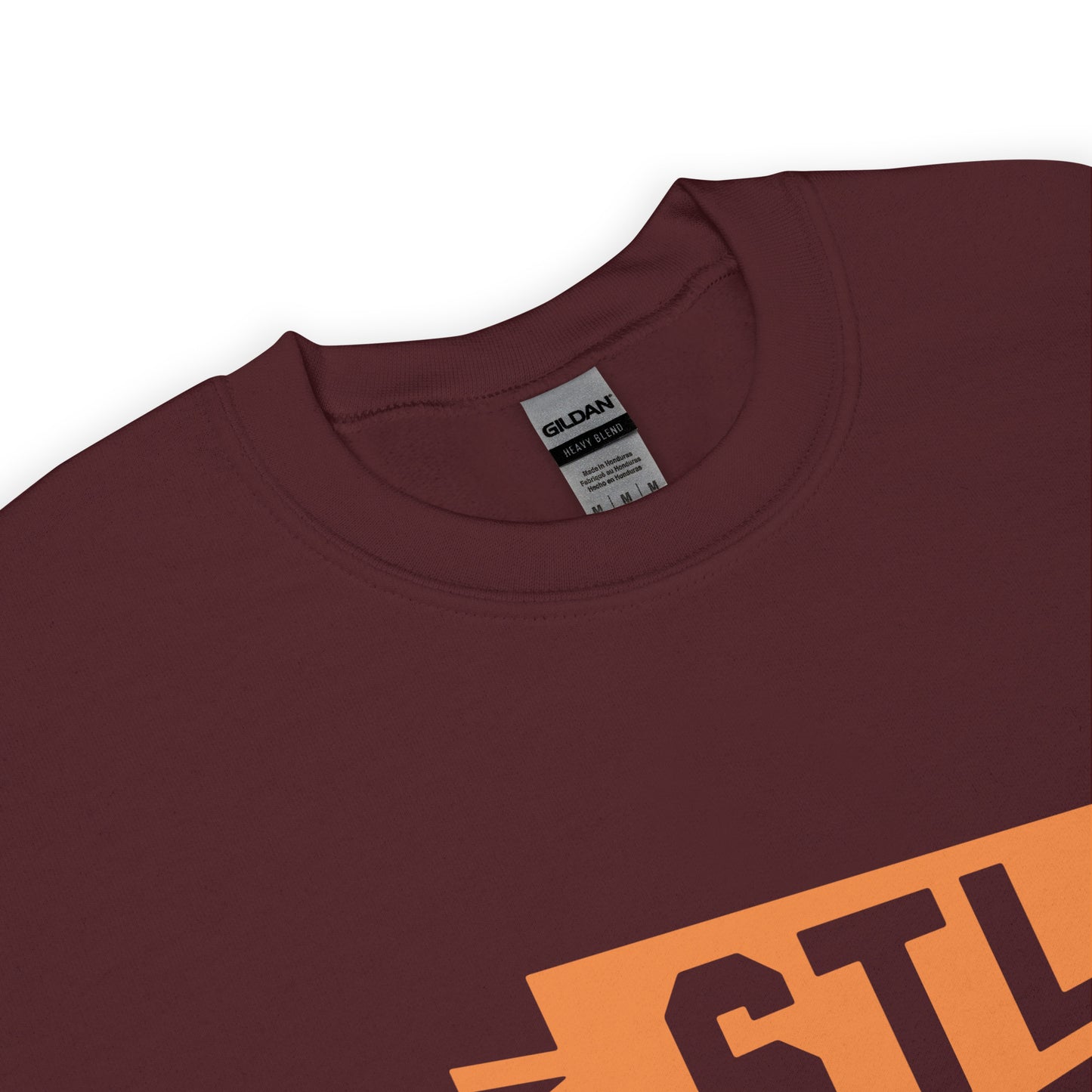 Airport Code Sweatshirt - Orange Graphic • STL St. Louis • YHM Designs - Image 04