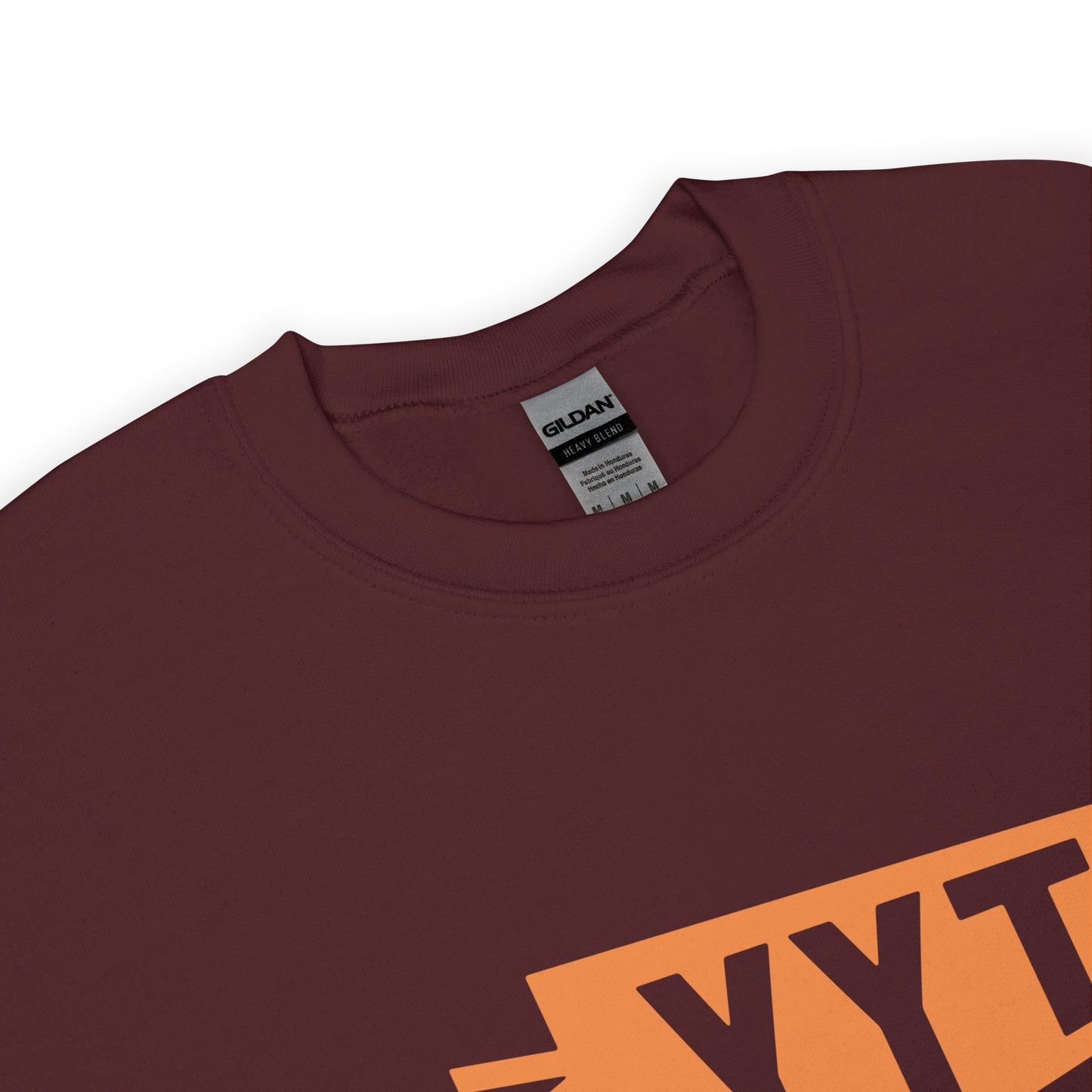 Airport Code Sweatshirt - Orange Graphic • YYT St. John's • YHM Designs - Image 04