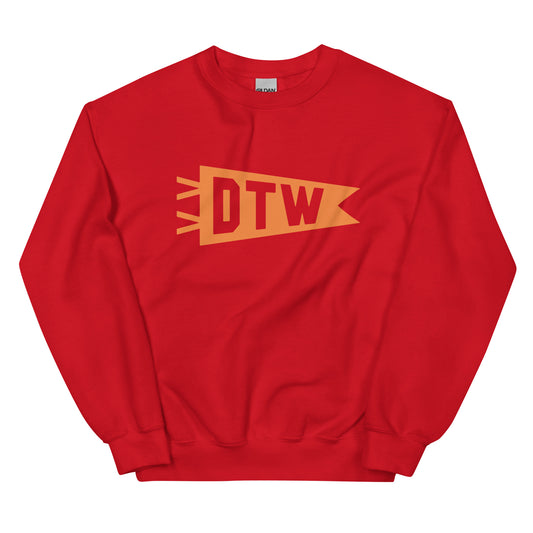 Airport Code Sweatshirt - Orange Graphic • DTW Detroit • YHM Designs - Image 01