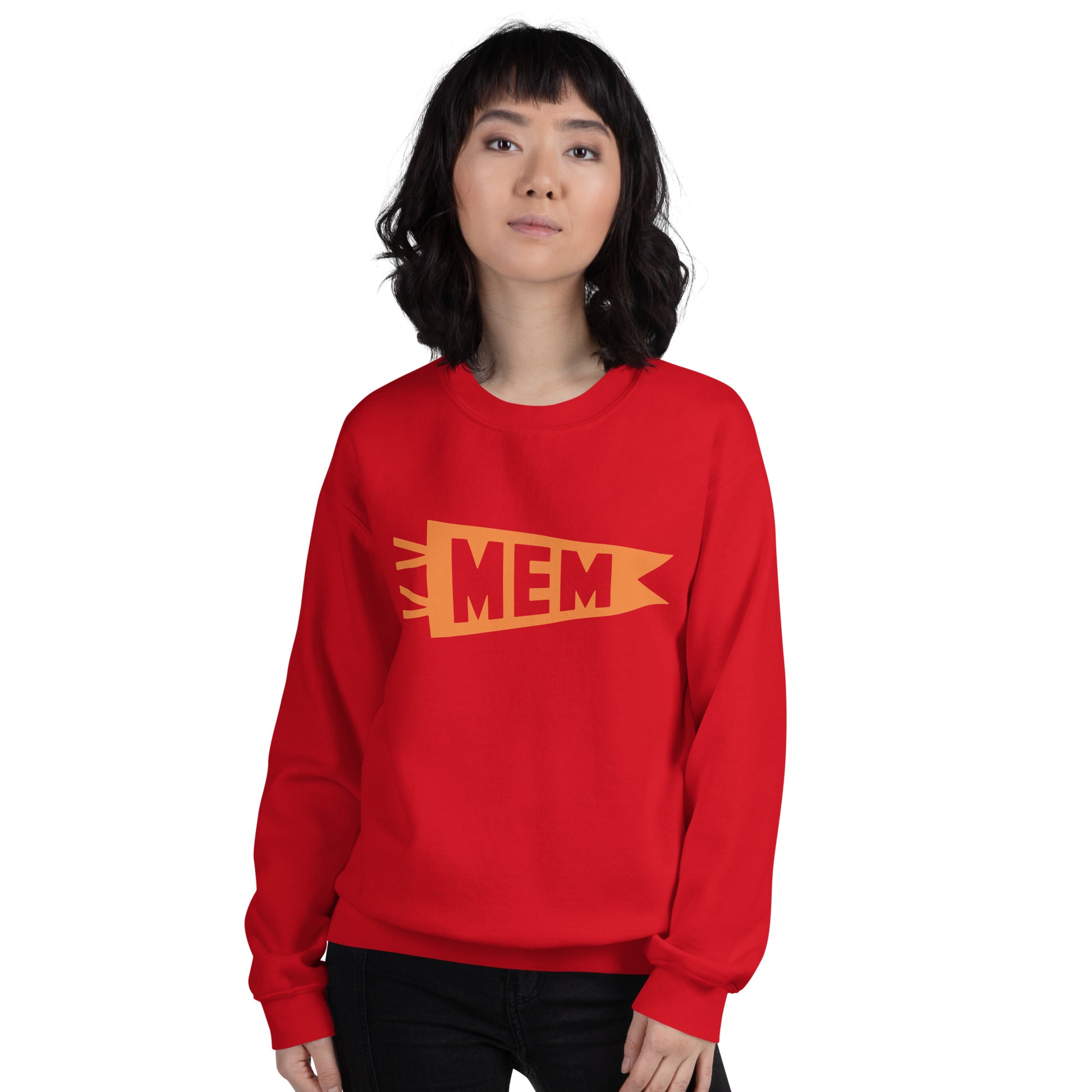 Airport Code Sweatshirt - Orange Graphic • MEM Memphis • YHM Designs - Image 10