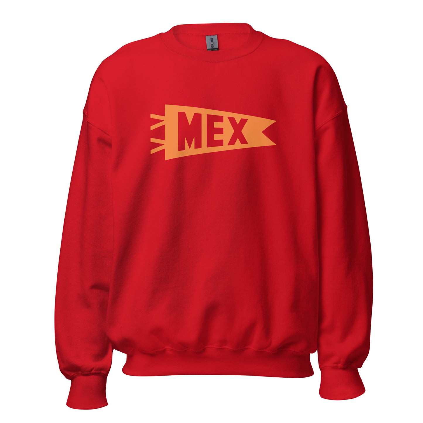 Airport Code Sweatshirt - Orange Graphic • MEX Mexico City • YHM Designs - Image 08
