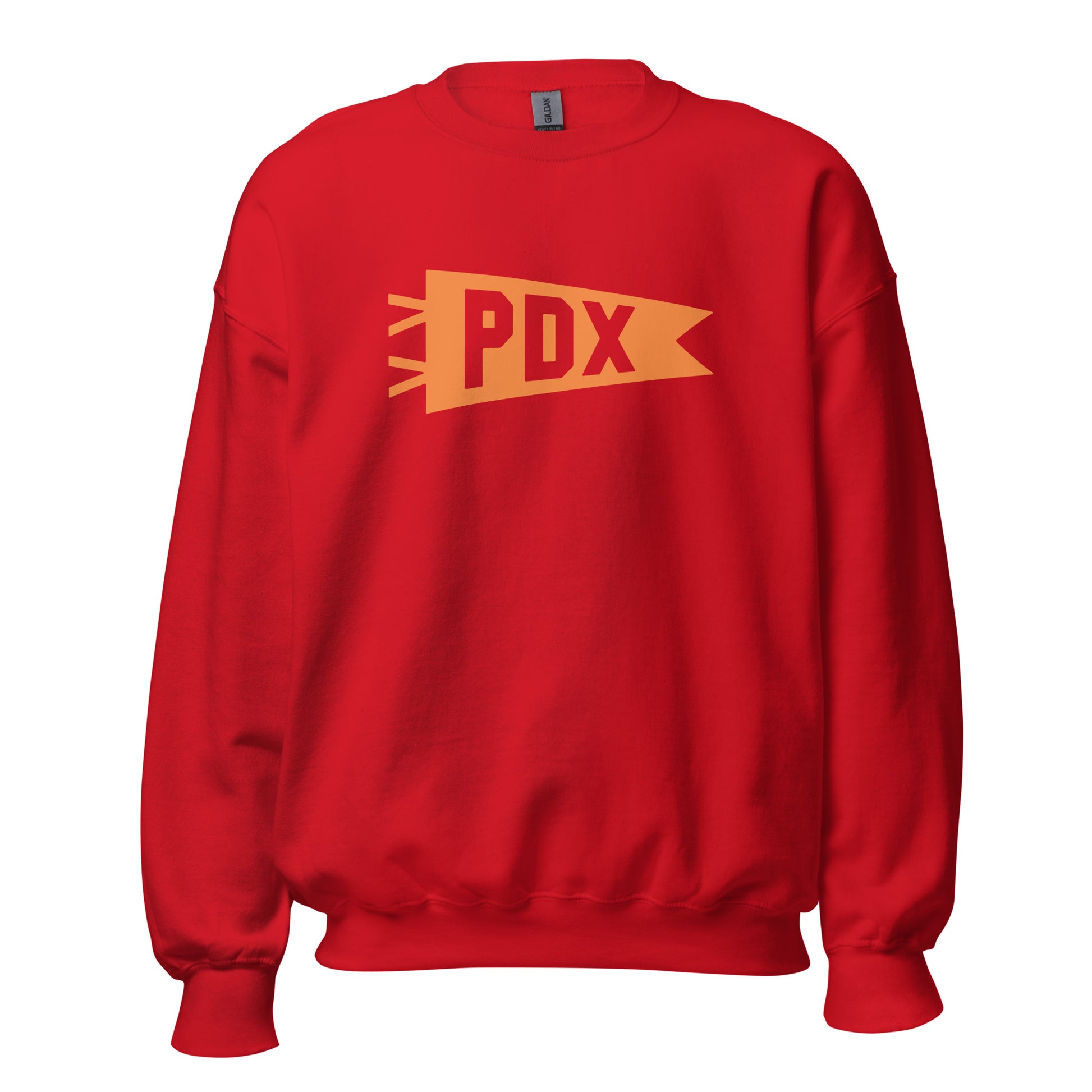 Airport Code Sweatshirt - Orange Graphic • PDX Portland • YHM Designs - Image 08