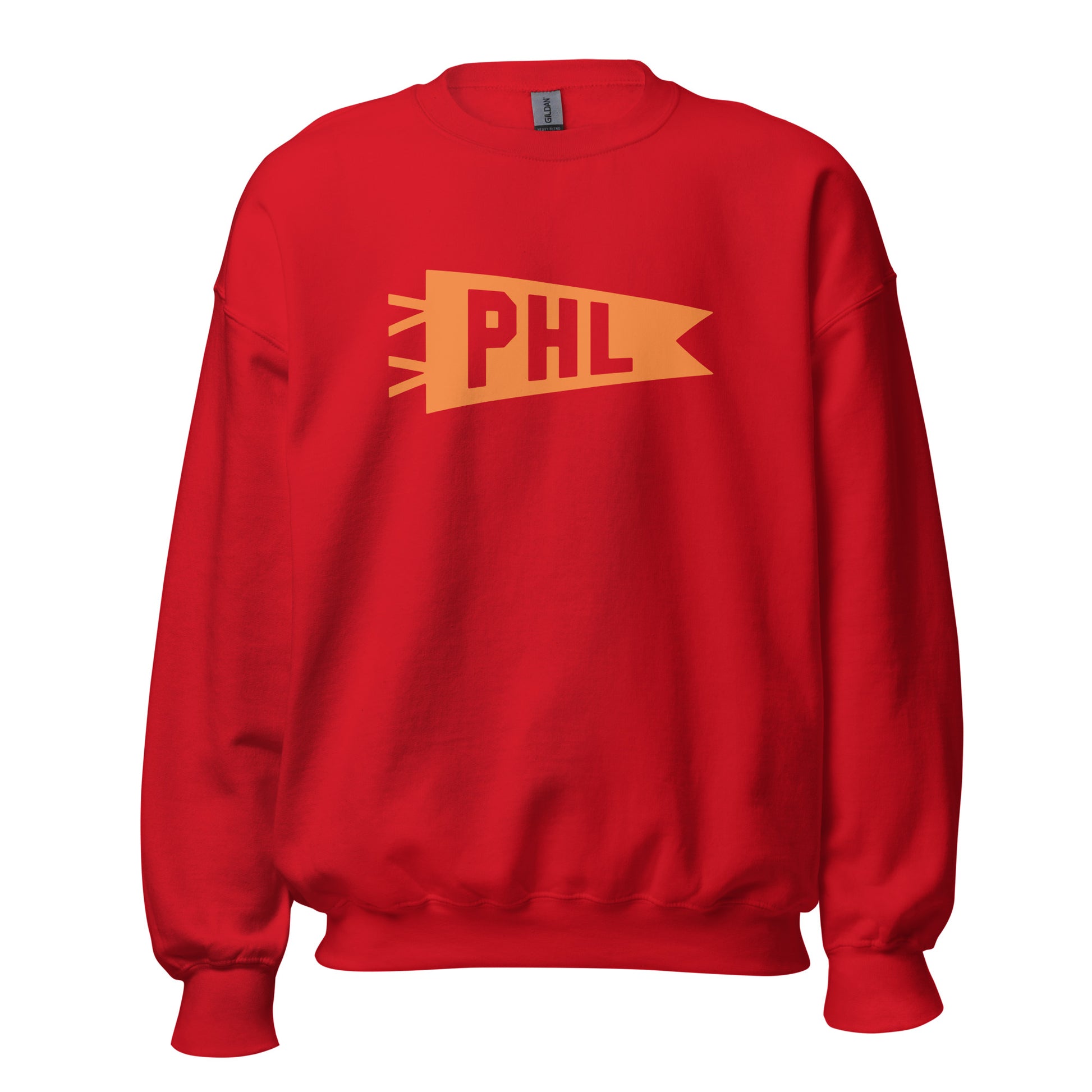 Airport Code Sweatshirt - Orange Graphic • PHL Philadelphia • YHM Designs - Image 08