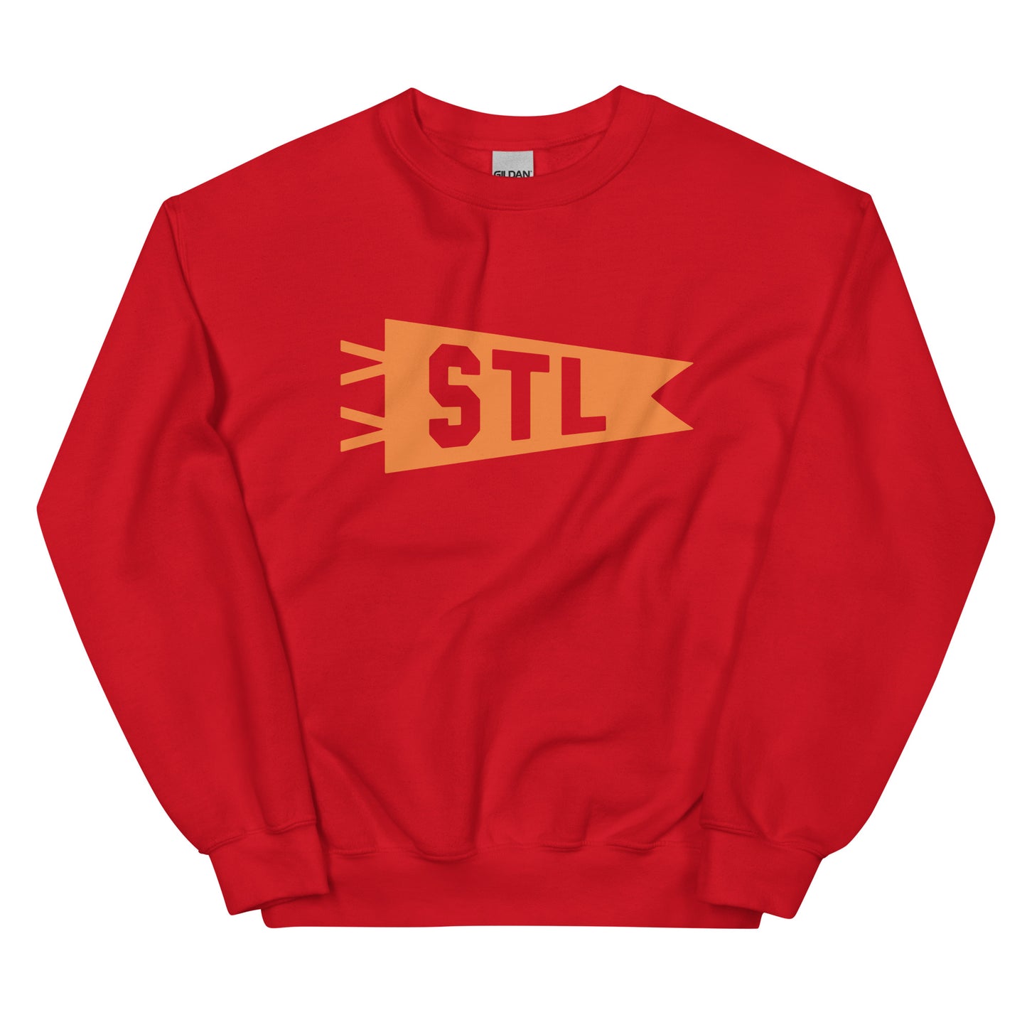 Airport Code Sweatshirt - Orange Graphic • STL St. Louis • YHM Designs - Image 01