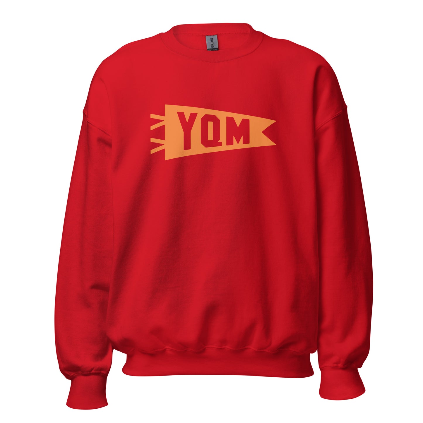 Airport Code Sweatshirt - Orange Graphic • YQM Moncton • YHM Designs - Image 08