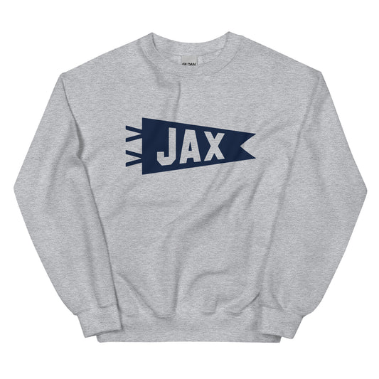 Airport Code Sweatshirt - Navy Blue Graphic • JAX Jacksonville • YHM Designs - Image 02