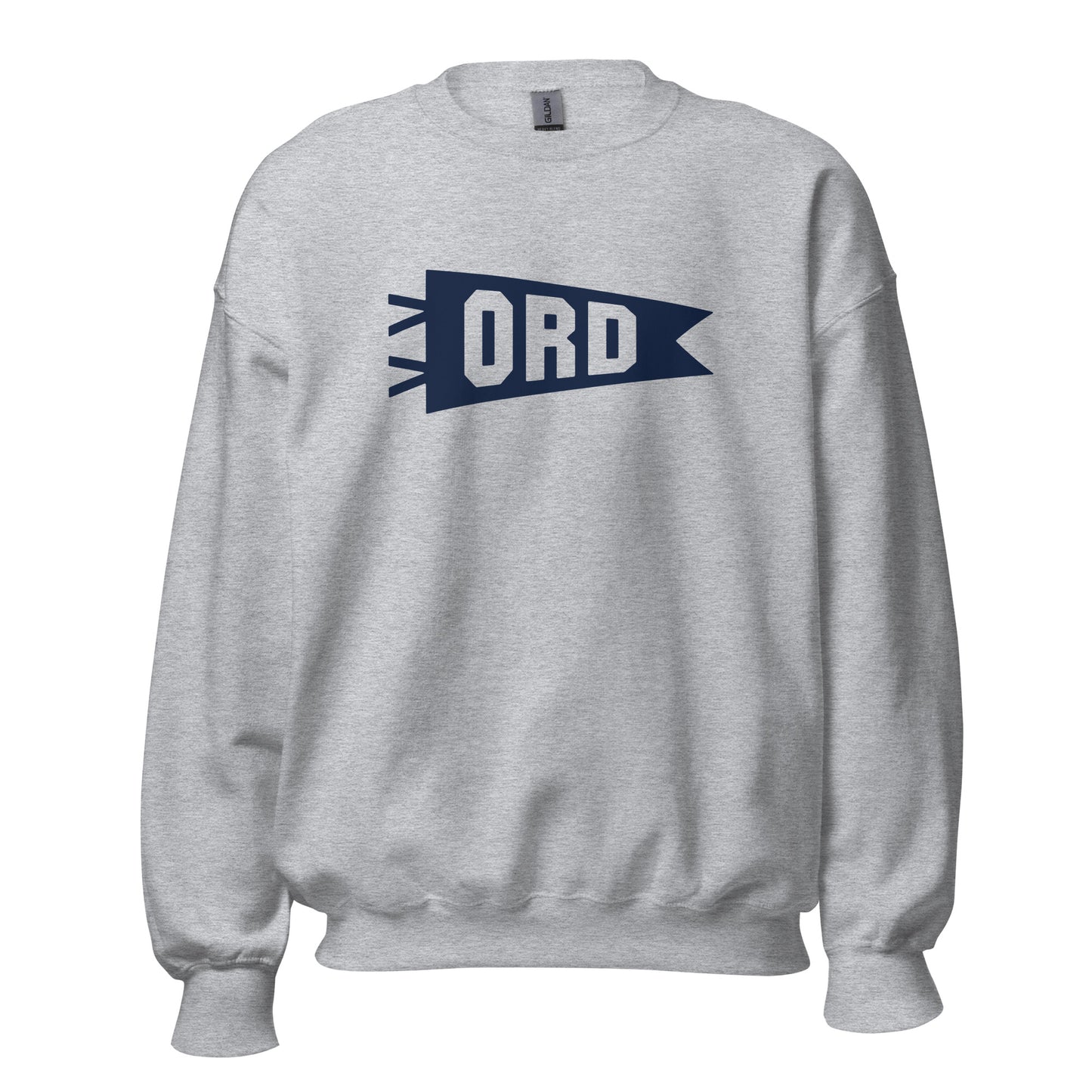 Airport Code Sweatshirt - Navy Blue Graphic • ORD Chicago • YHM Designs - Image 08