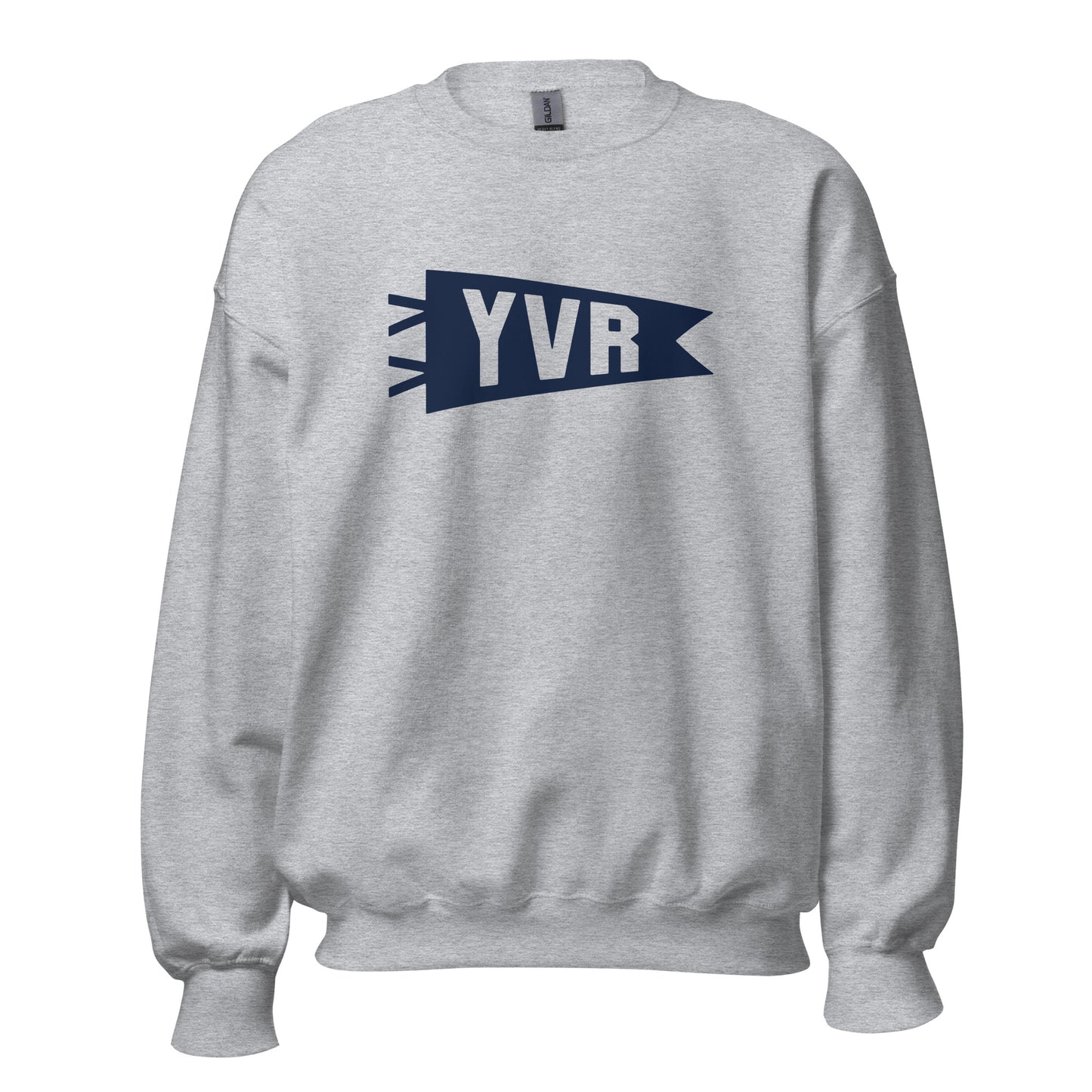 Airport Code Sweatshirt - Navy Blue Graphic • YVR Vancouver • YHM Designs - Image 08