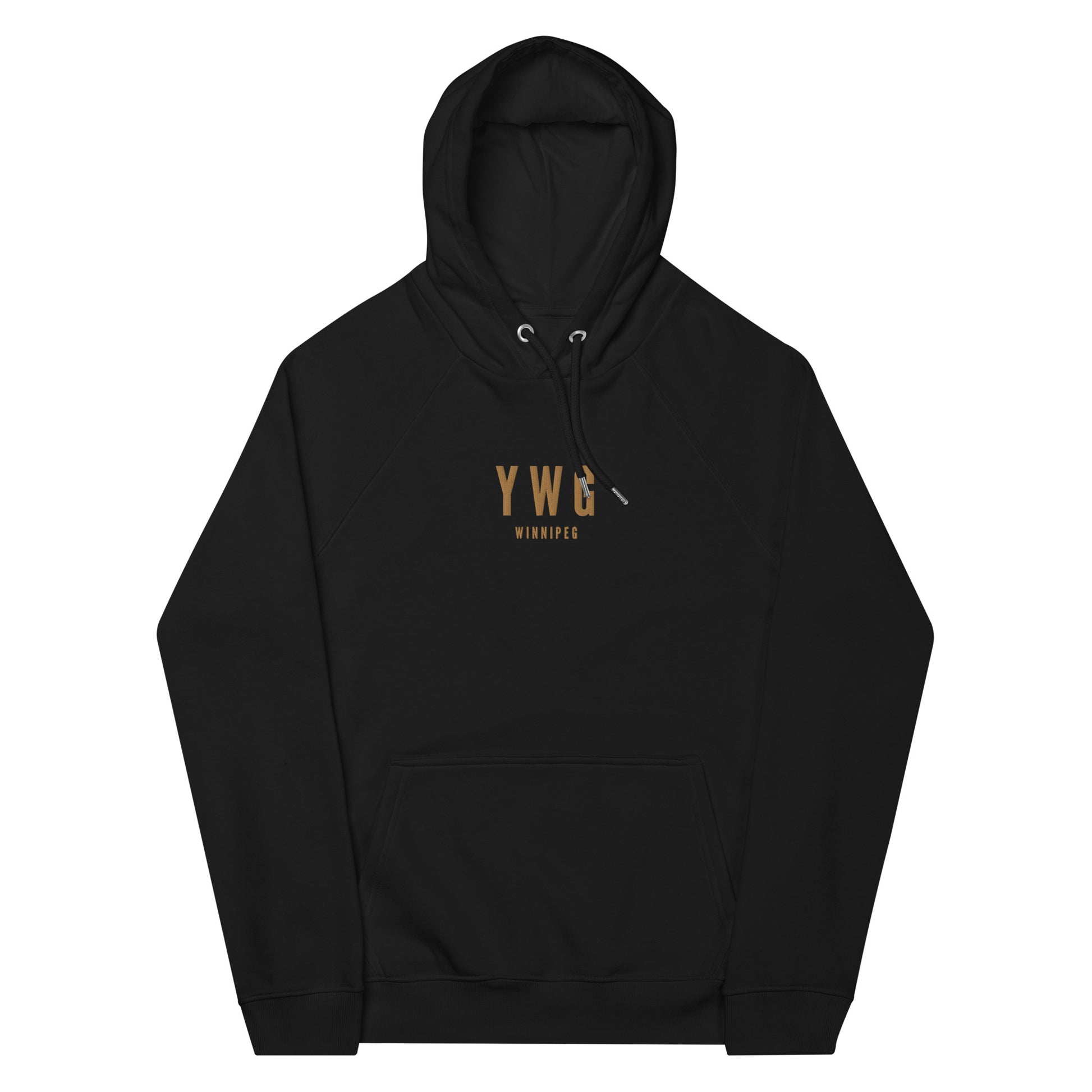 Embroidered Organic Hoodie - Old Gold • YWG Winnipeg • YHM Designs - Image 10