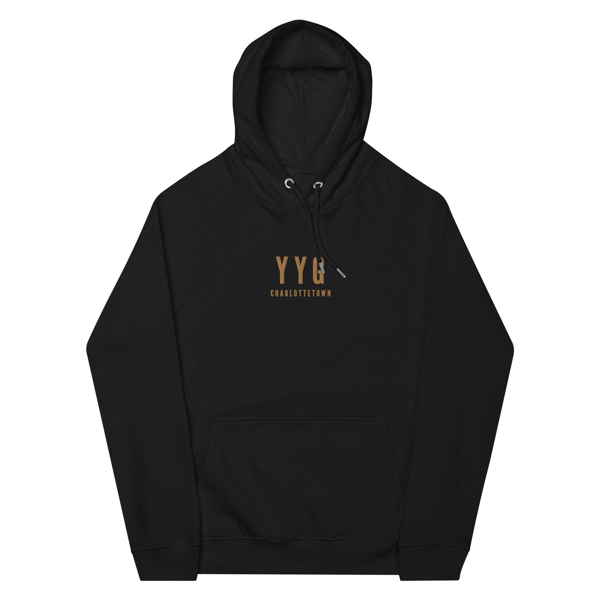 Embroidered Organic Hoodie - Old Gold • YYG Charlottetown • YHM Designs - Image 10