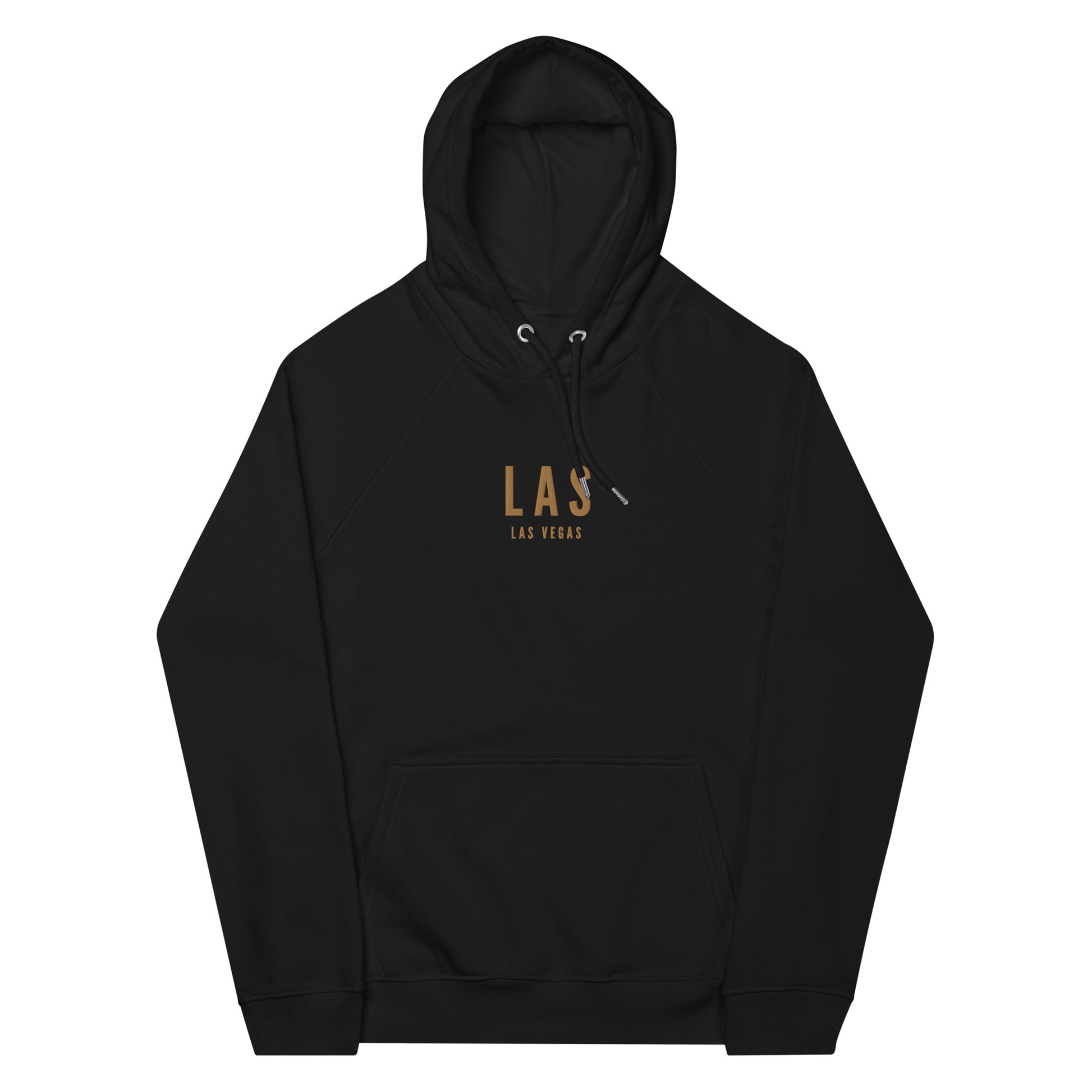 Embroidered Organic Hoodie - Old Gold • LAS Las Vegas • YHM Designs - Image 10