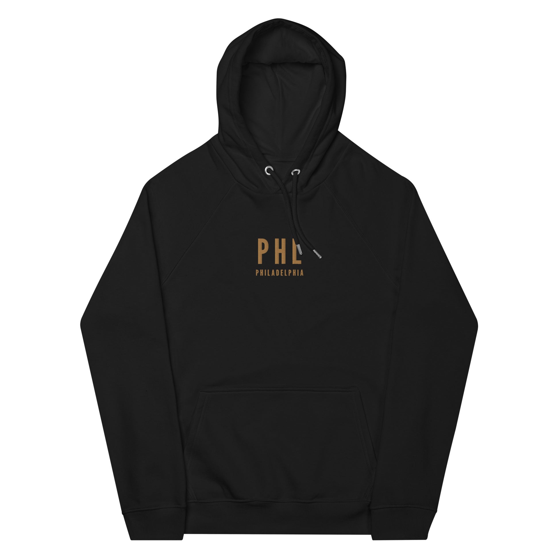 Embroidered Organic Hoodie - Old Gold • PHL Philadelphia • YHM Designs - Image 09