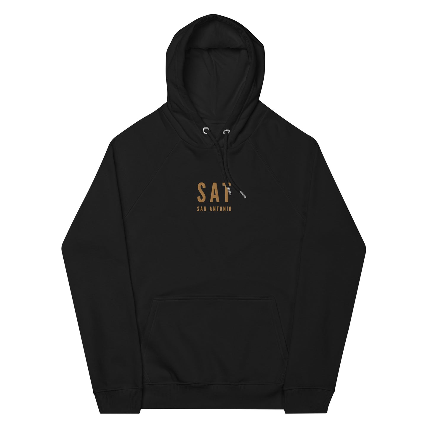 Embroidered Organic Hoodie - Old Gold • SAT San Antonio • YHM Designs - Image 10