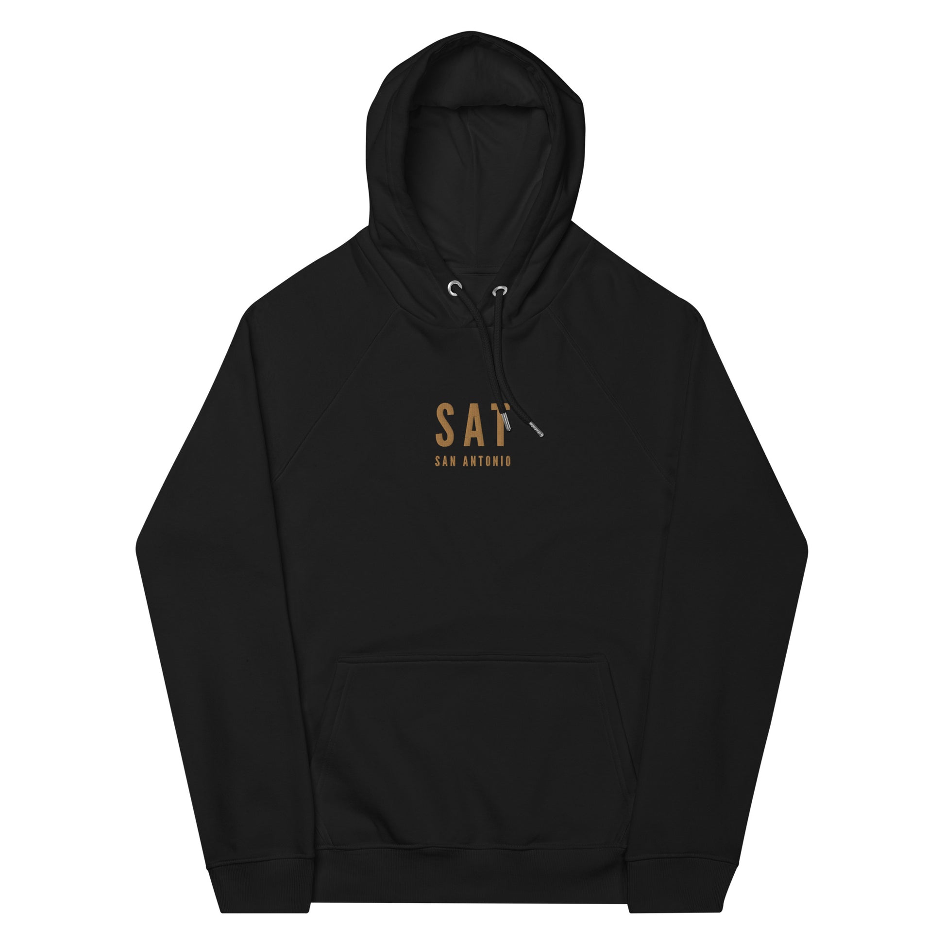 Embroidered Organic Hoodie - Old Gold • SAT San Antonio • YHM Designs - Image 10