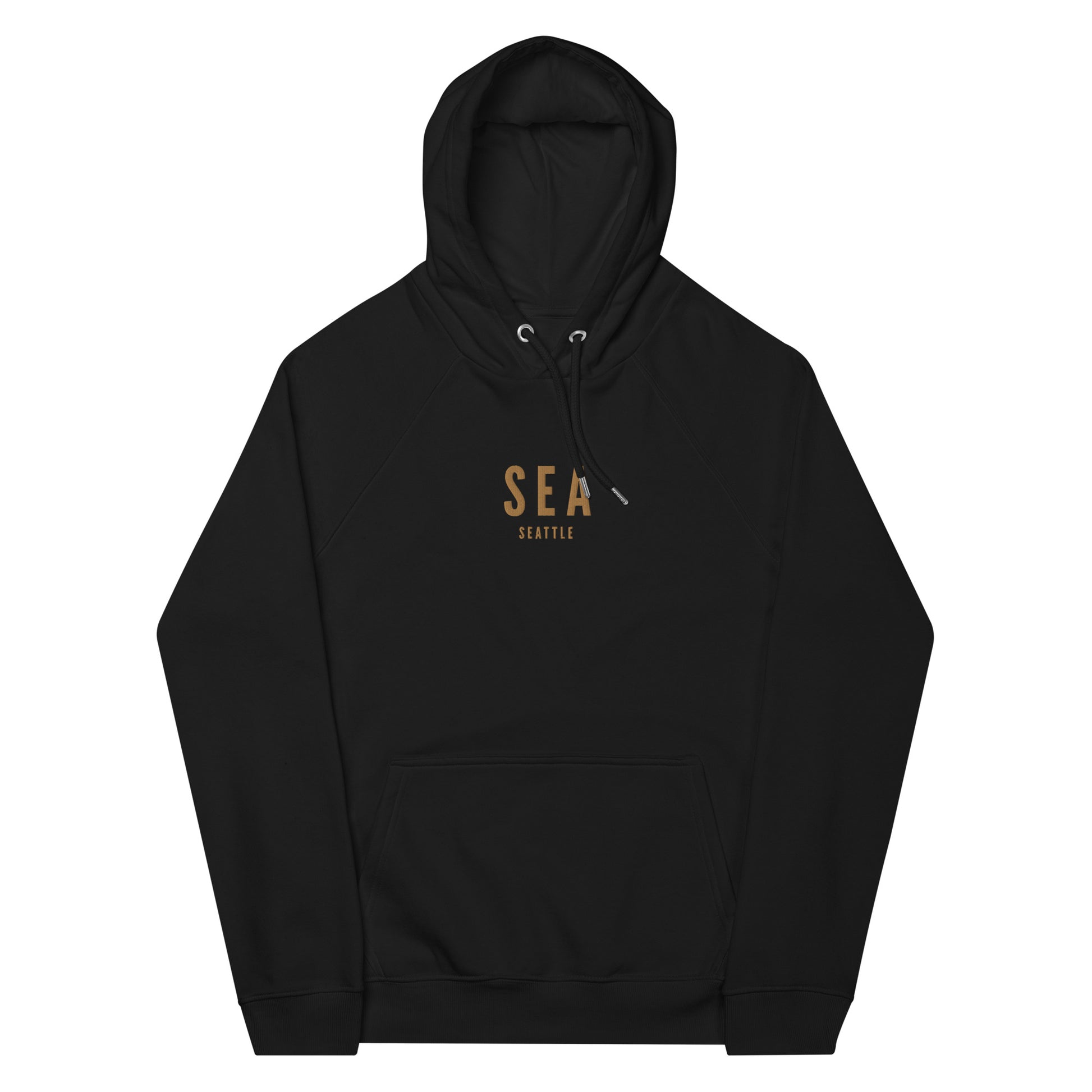 Embroidered Organic Hoodie - Old Gold • SEA Seattle • YHM Designs - Image 10