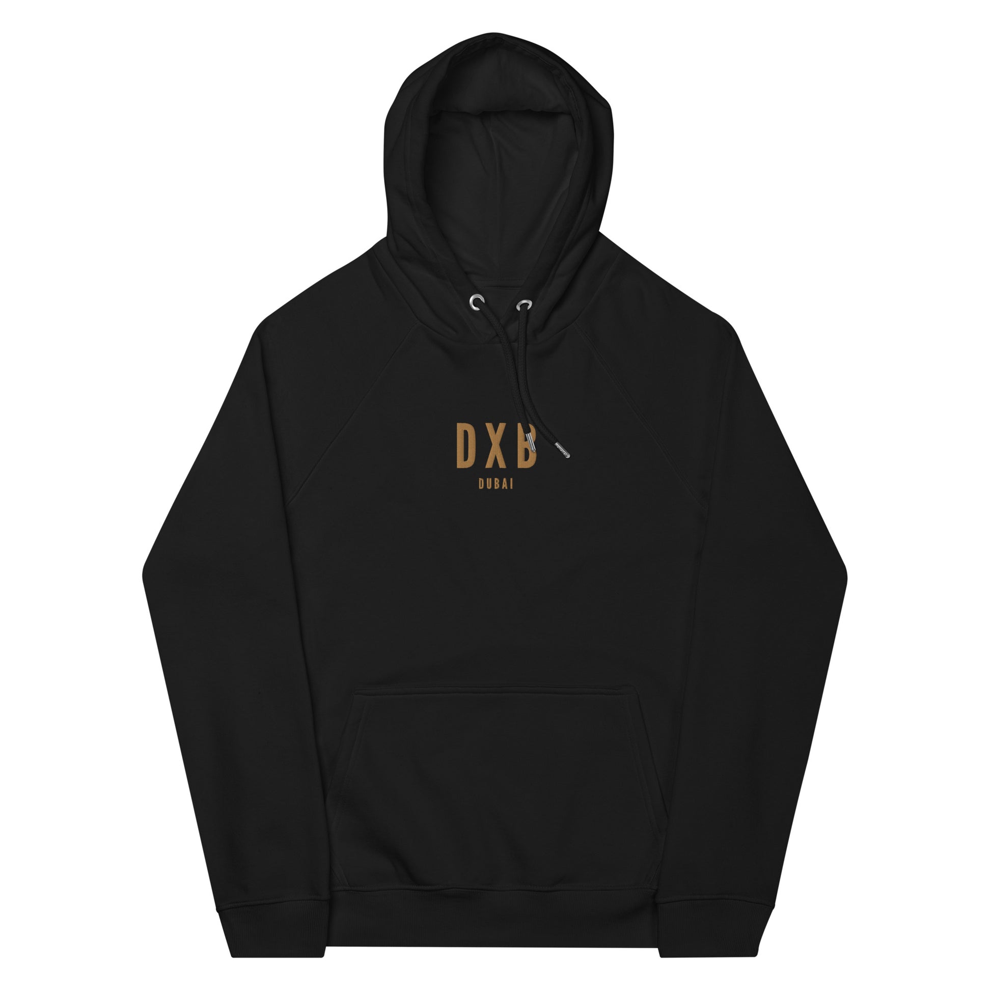 Embroidered Organic Hoodie - Old Gold • DXB Dubai • YHM Designs - Image 10