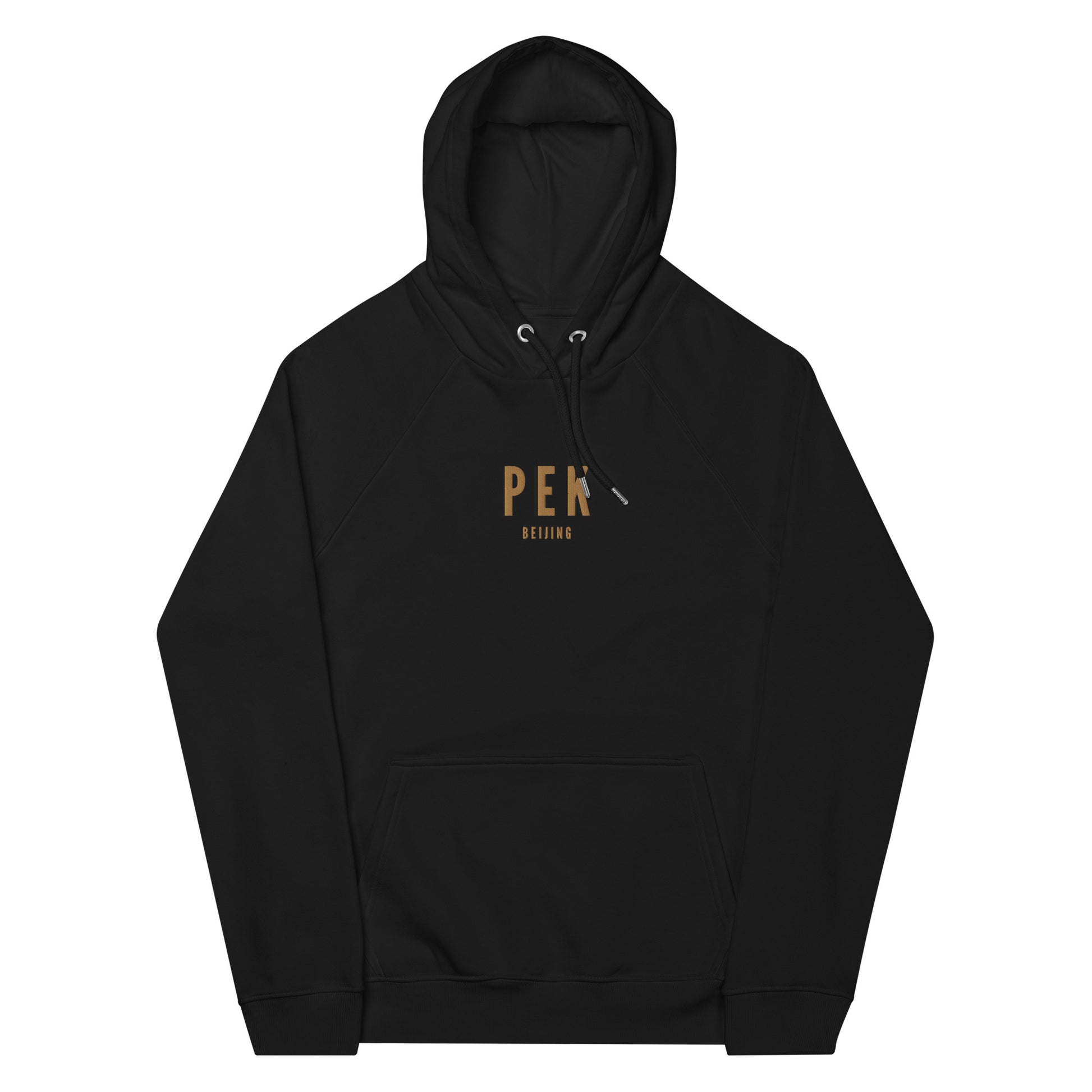 Embroidered Organic Hoodie - Old Gold • PEK Beijing • YHM Designs - Image 10
