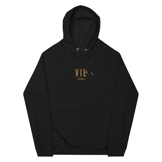 Embroidered Organic Hoodie - Old Gold • VIE Vienna • YHM Designs - Image 02