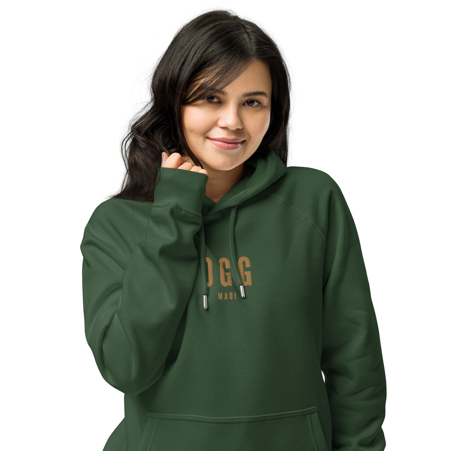 Embroidered Organic Hoodie - Old Gold • OGG Maui • YHM Designs - Image 03