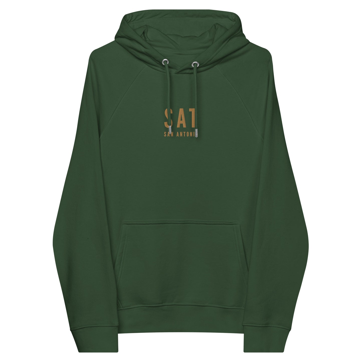 Embroidered Organic Hoodie - Old Gold • SAT San Antonio • YHM Designs - Image 08