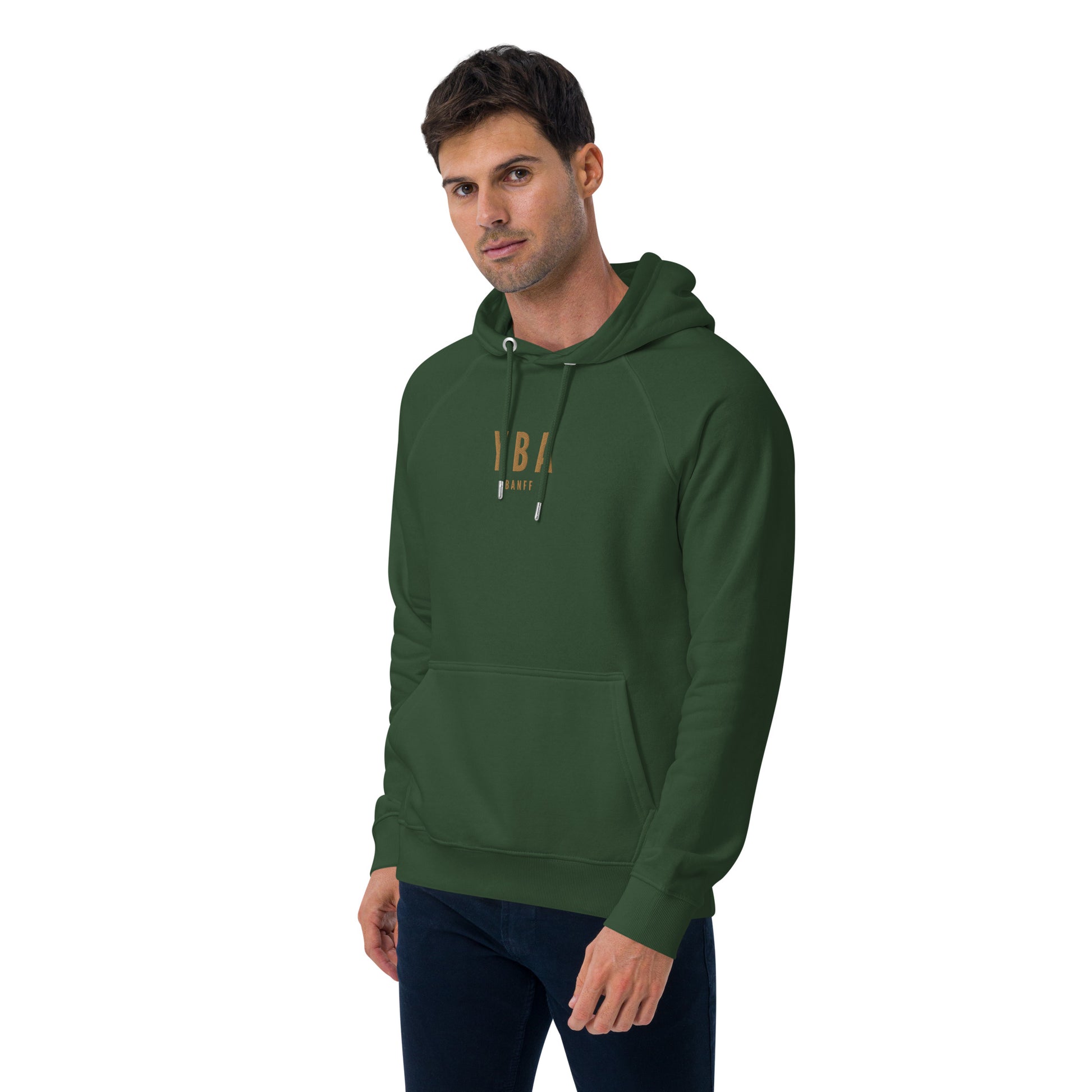 Embroidered Organic Hoodie - Old Gold • YBA Banff • YHM Designs - Image 02