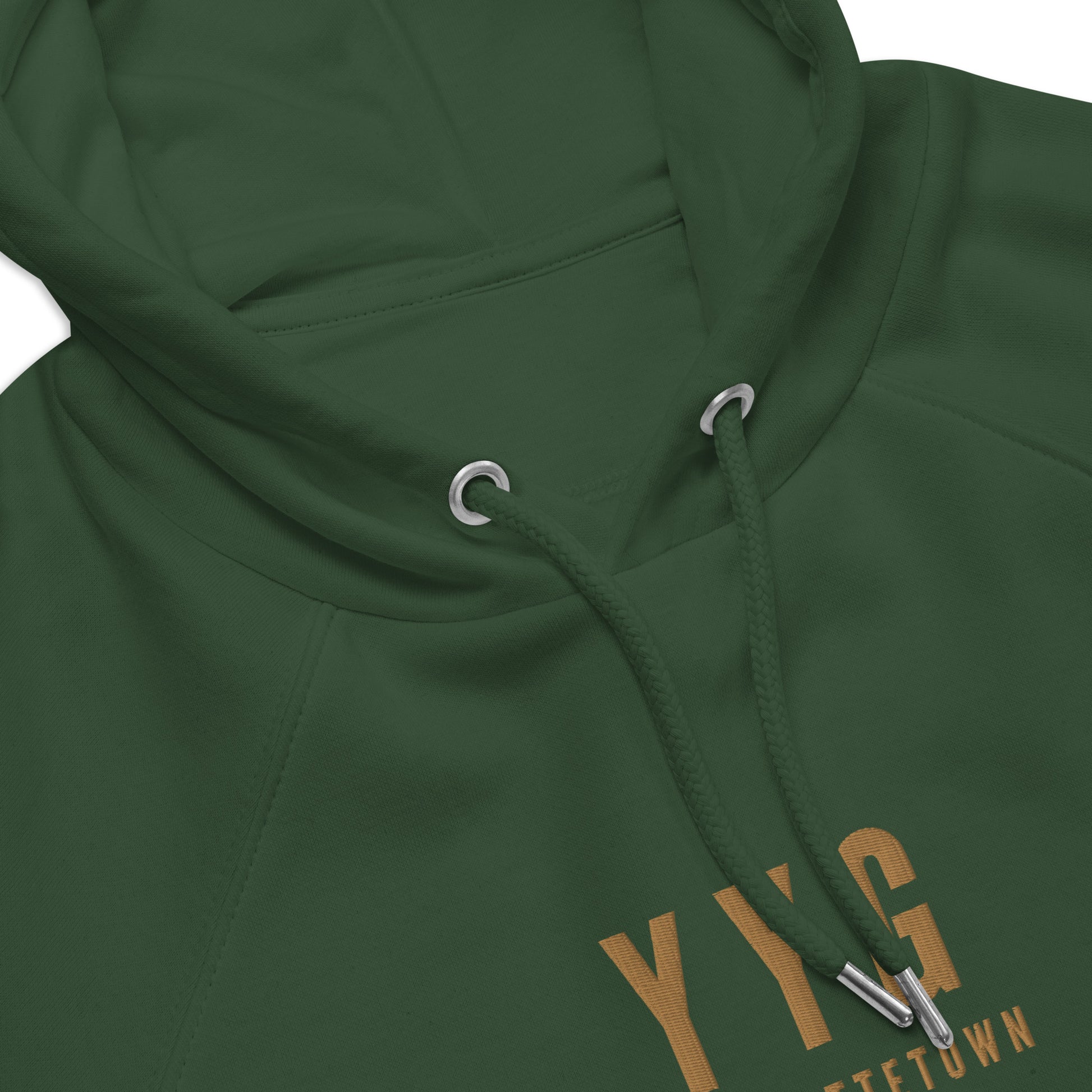 Embroidered Organic Hoodie - Old Gold • YYG Charlottetown • YHM Designs - Image 07
