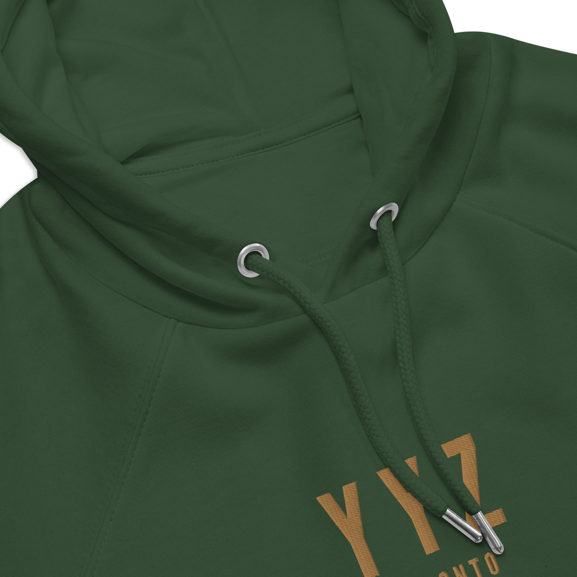 Embroidered Organic Hoodie - Old Gold • YYZ Toronto • YHM Designs - Image 07