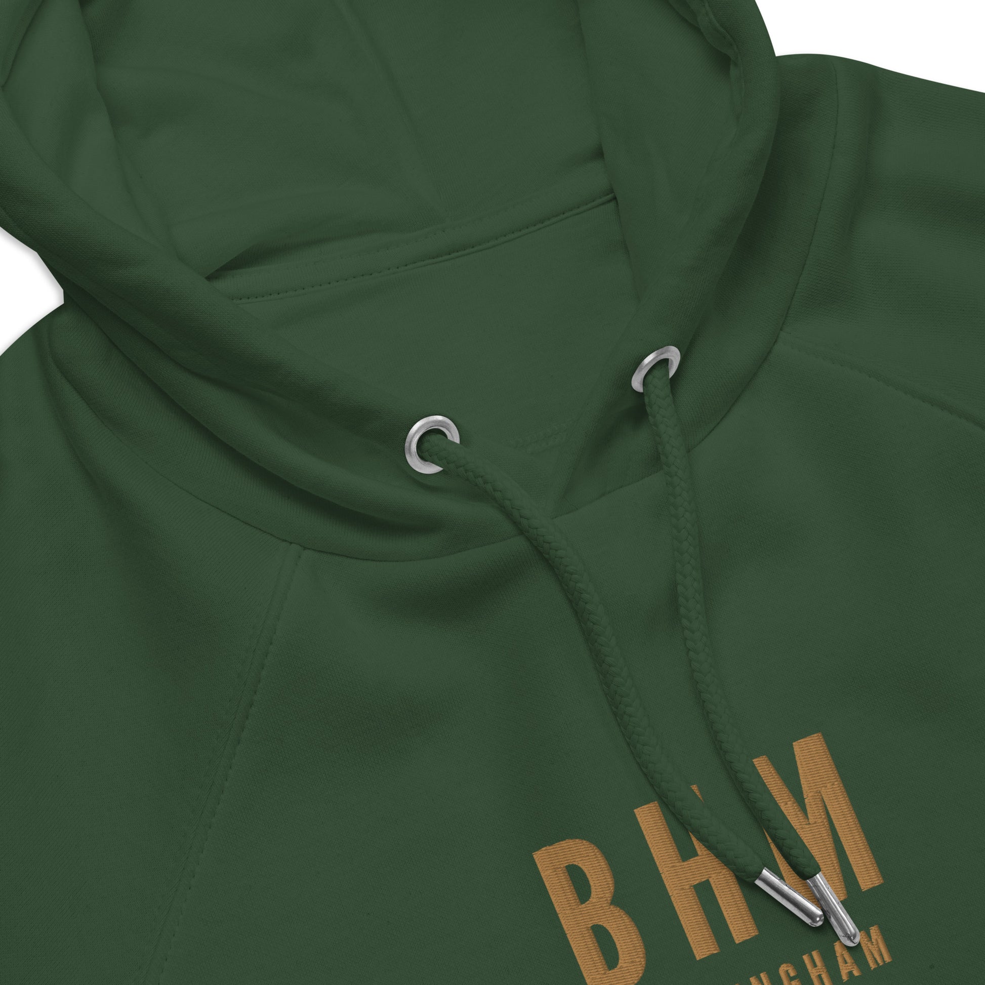 Embroidered Organic Hoodie - Old Gold • BHM Birmingham • YHM Designs - Image 07