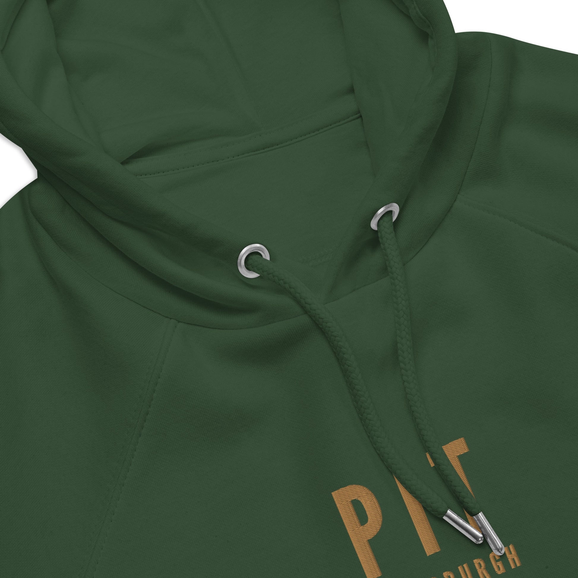 Embroidered Organic Hoodie - Old Gold • PIT Pittsburgh • YHM Designs - Image 07
