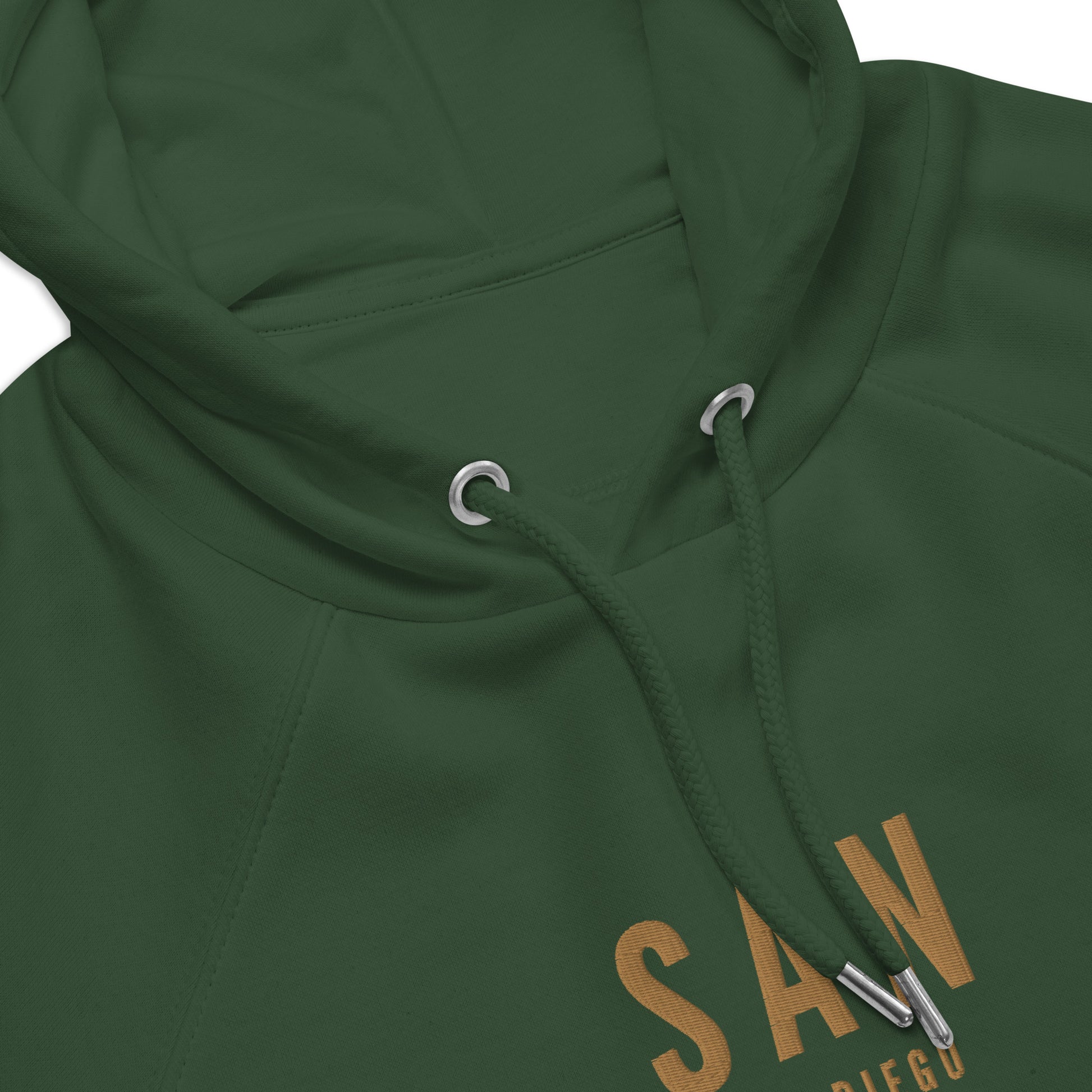 Embroidered Organic Hoodie - Old Gold • SAN San Diego • YHM Designs - Image 07