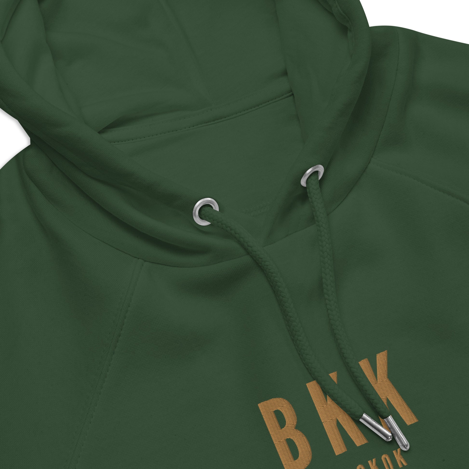 Embroidered Organic Hoodie - Old Gold • BKK Bangkok • YHM Designs - Image 07