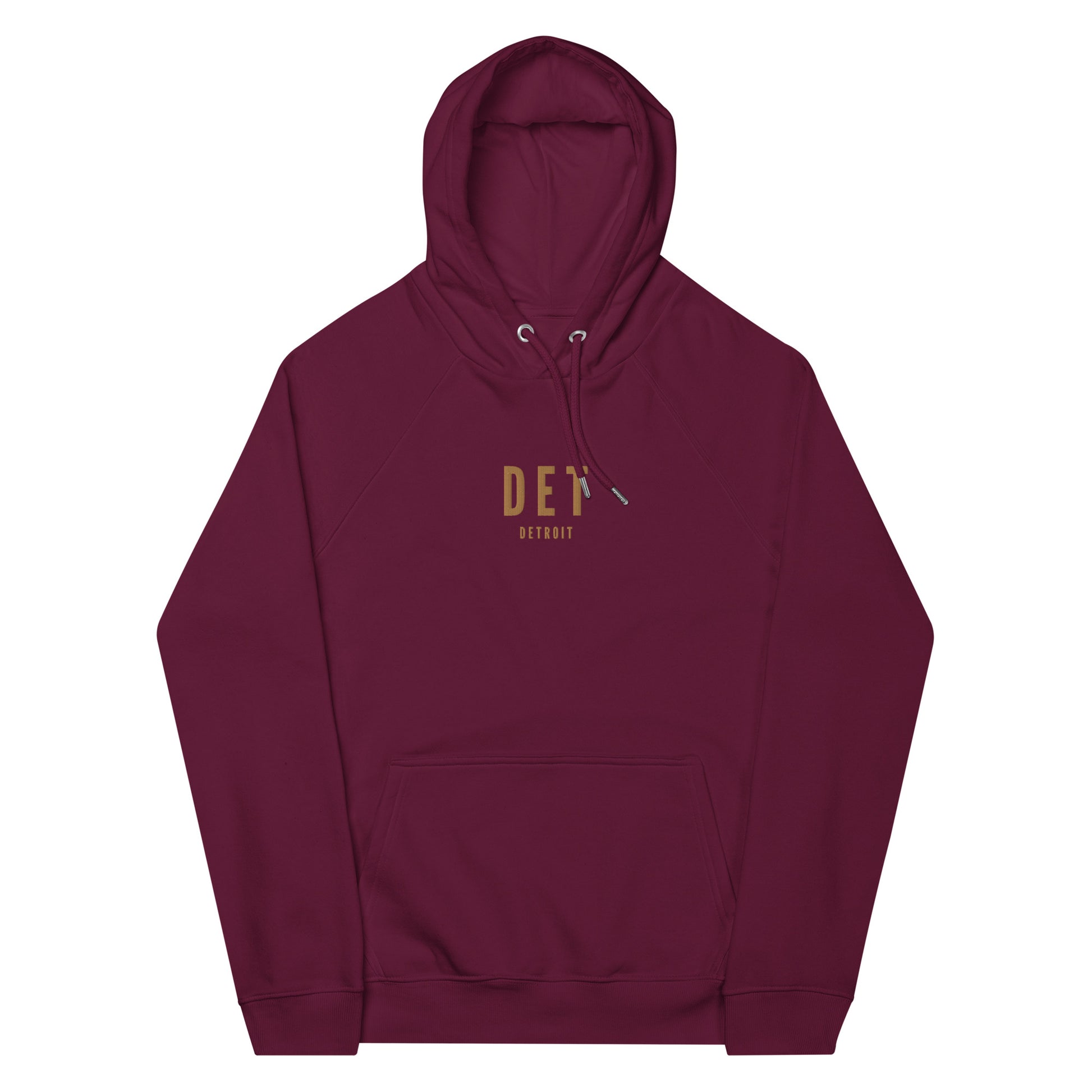 Embroidered Organic Hoodie - Old Gold • DET Detroit • YHM Designs - Image 11