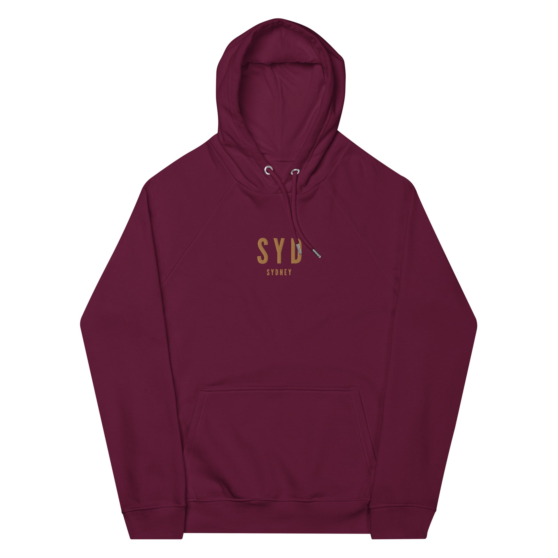 Embroidered Organic Hoodie - Old Gold • SYD Sydney • YHM Designs - Image 11