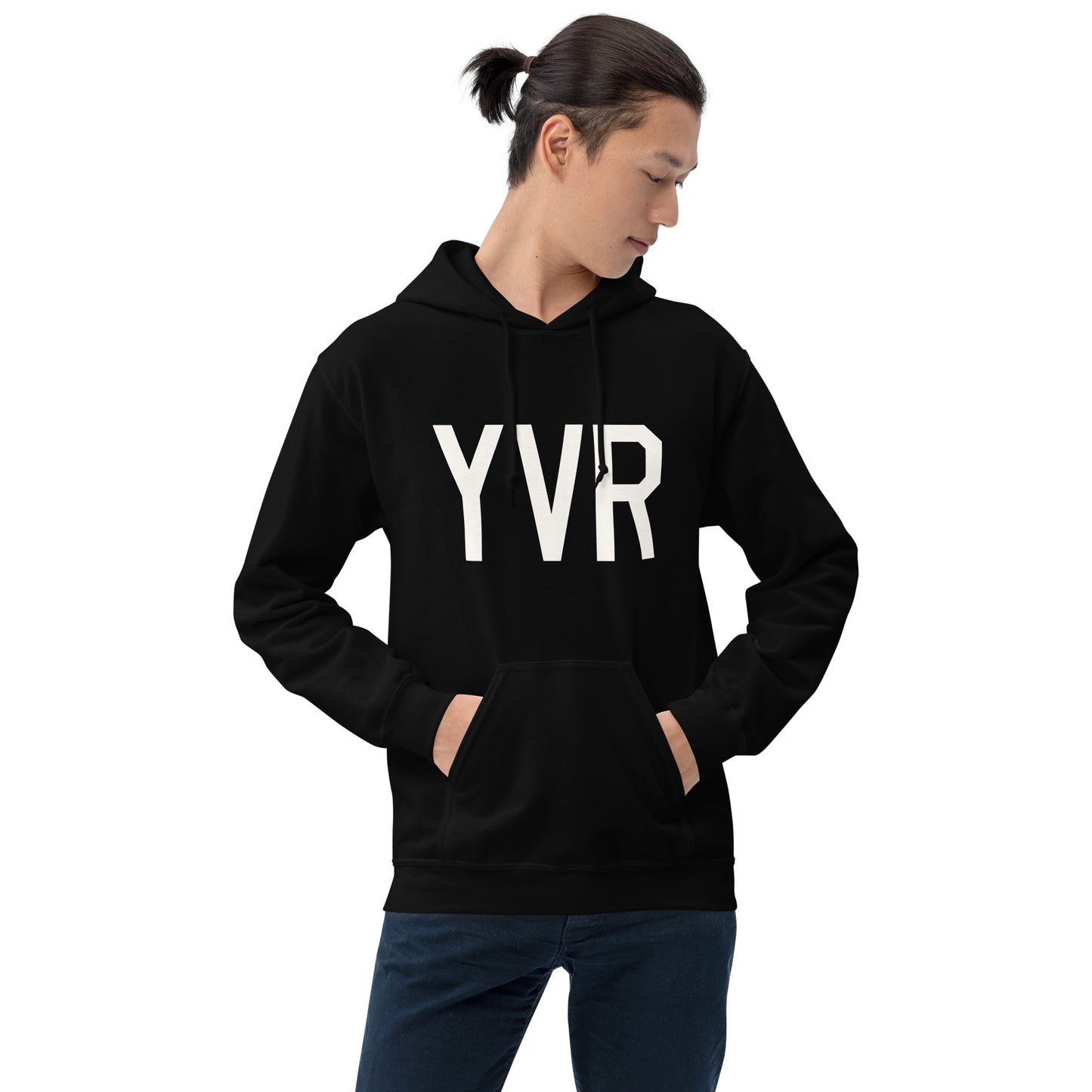 Unisex Hoodie - White Graphic • YVR Vancouver • YHM Designs - Image 07