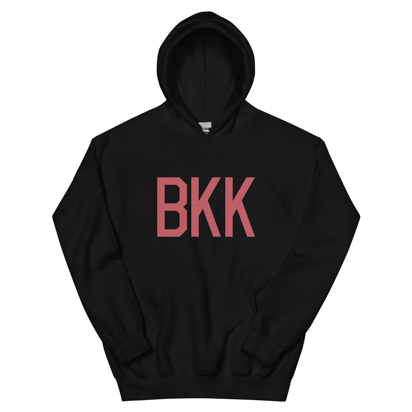 Aviation Enthusiast Hoodie - Deep Pink Graphic • BKK Bangkok • YHM Designs - Image 01