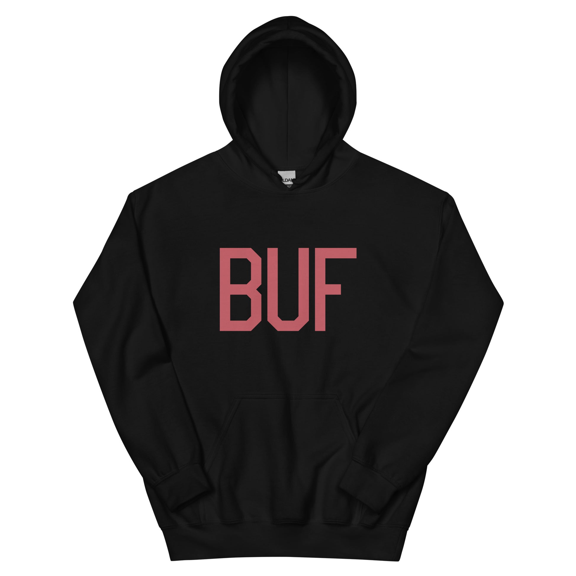 Aviation Enthusiast Hoodie - Deep Pink Graphic • BUF Buffalo • YHM Designs - Image 01