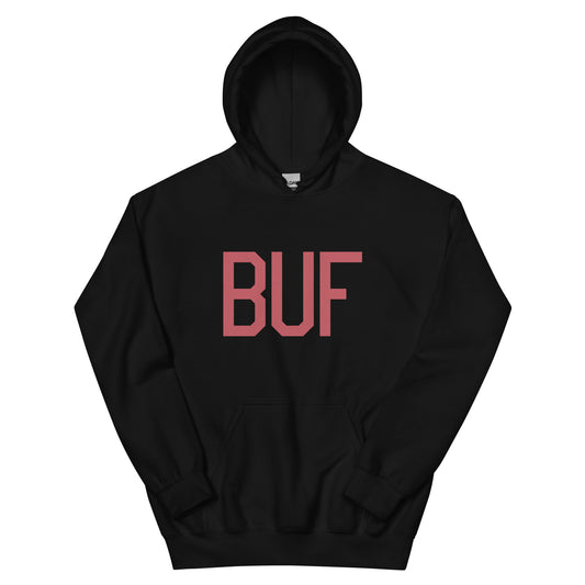 Aviation Enthusiast Hoodie - Deep Pink Graphic • BUF Buffalo • YHM Designs - Image 01