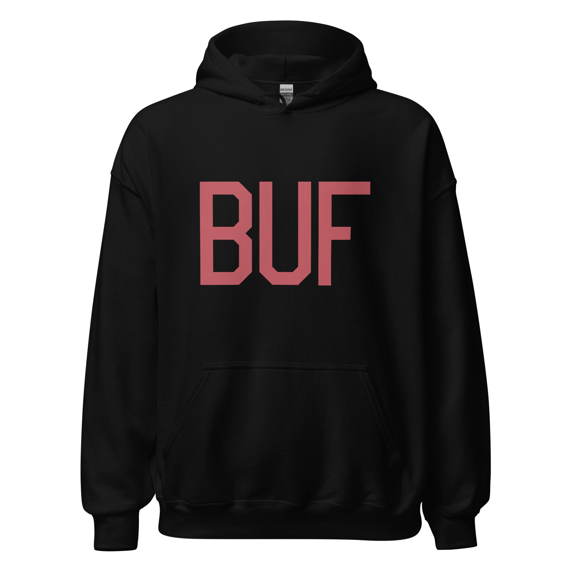 Aviation Enthusiast Hoodie - Deep Pink Graphic • BUF Buffalo • YHM Designs - Image 03