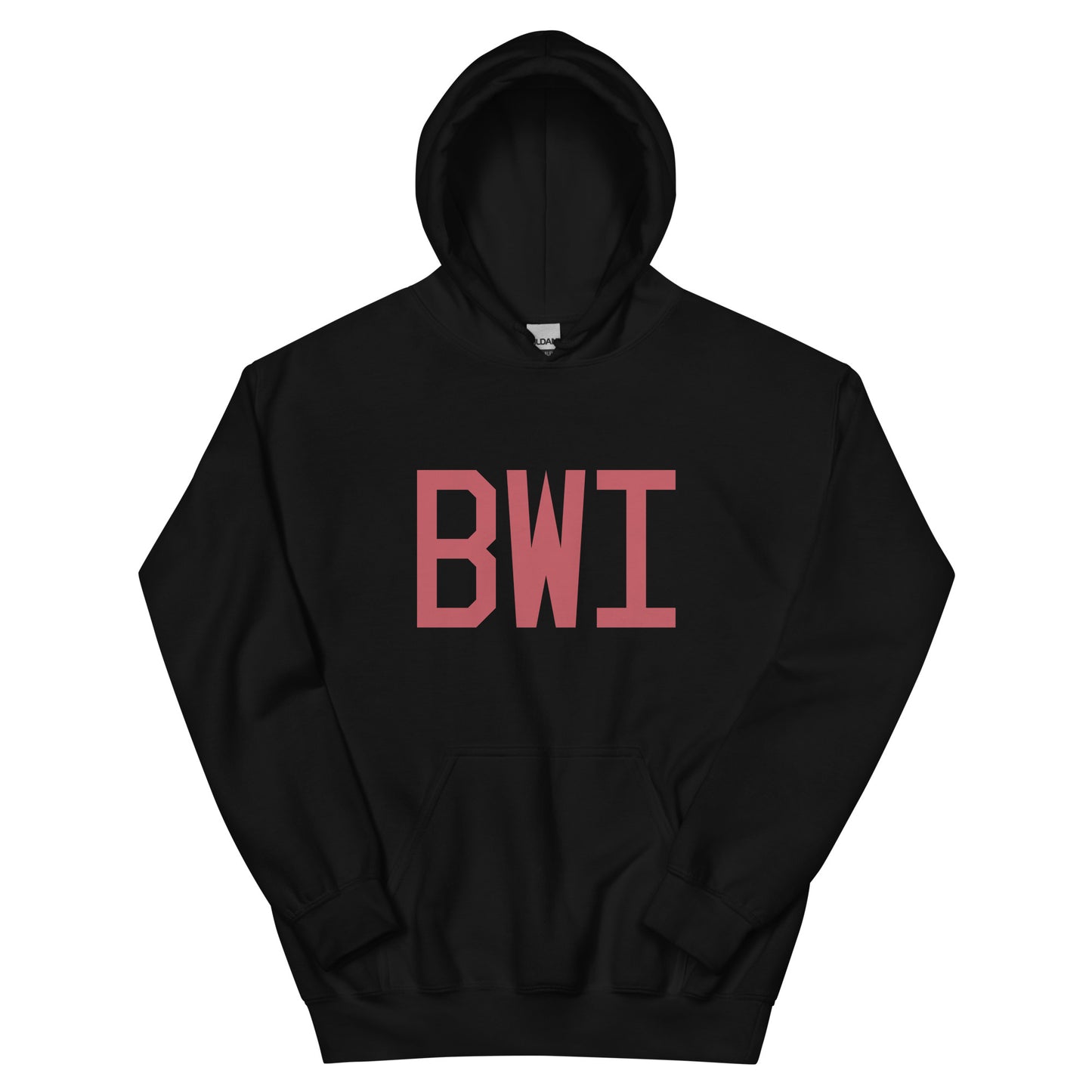 Aviation Enthusiast Hoodie - Deep Pink Graphic • BWI Baltimore • YHM Designs - Image 01