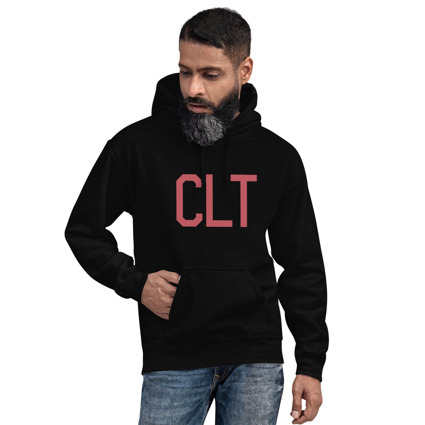 Aviation Enthusiast Hoodie - Deep Pink Graphic • CLT Charlotte • YHM Designs - Image 05