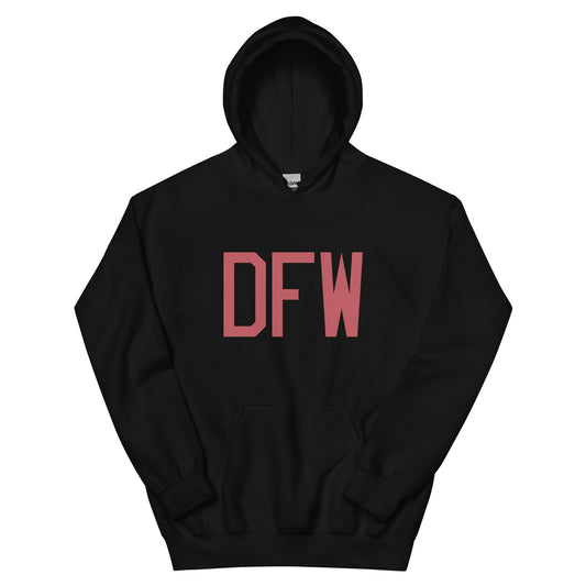 Aviation Enthusiast Hoodie - Deep Pink Graphic • DFW Dallas • YHM Designs - Image 01