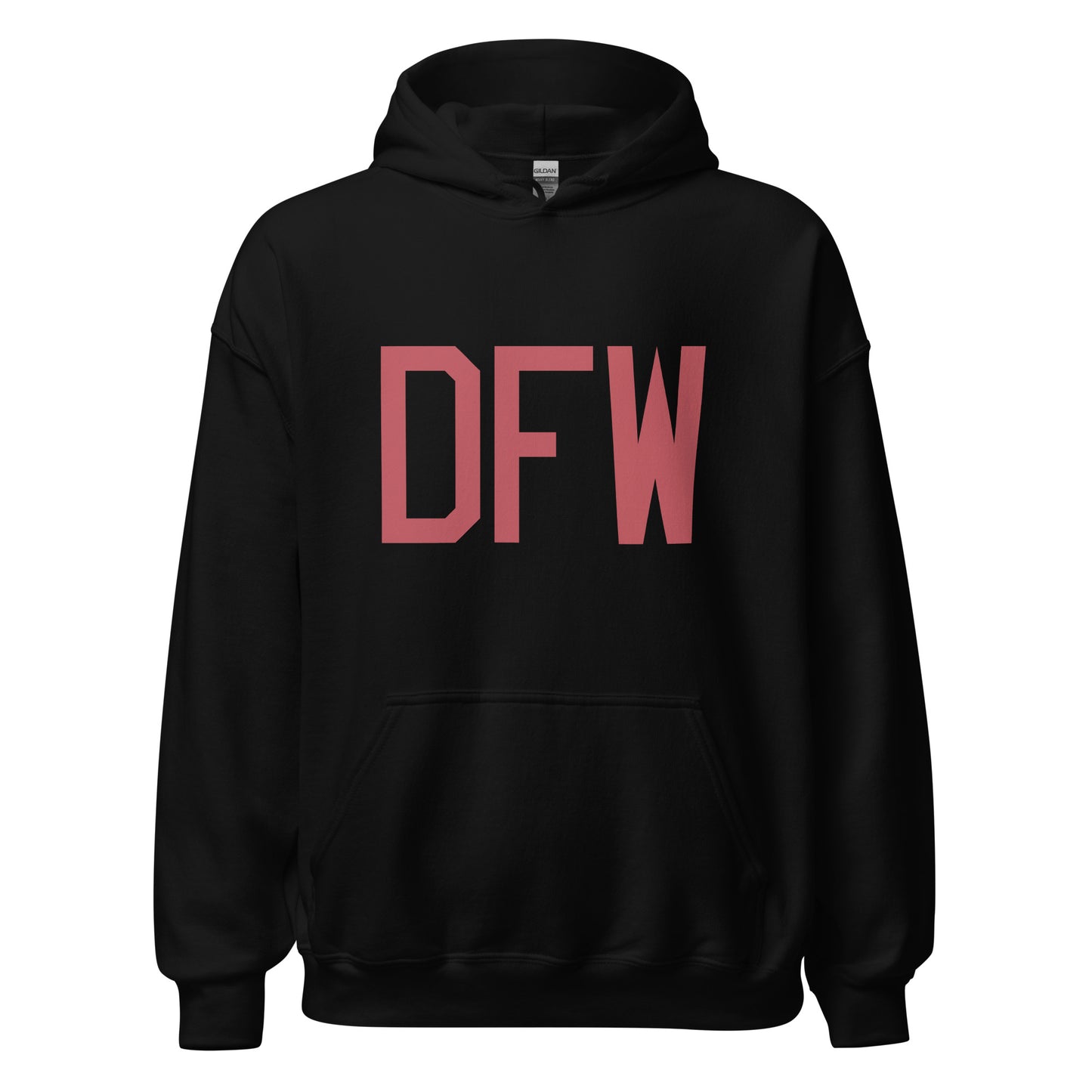 Aviation Enthusiast Hoodie - Deep Pink Graphic • DFW Dallas • YHM Designs - Image 03